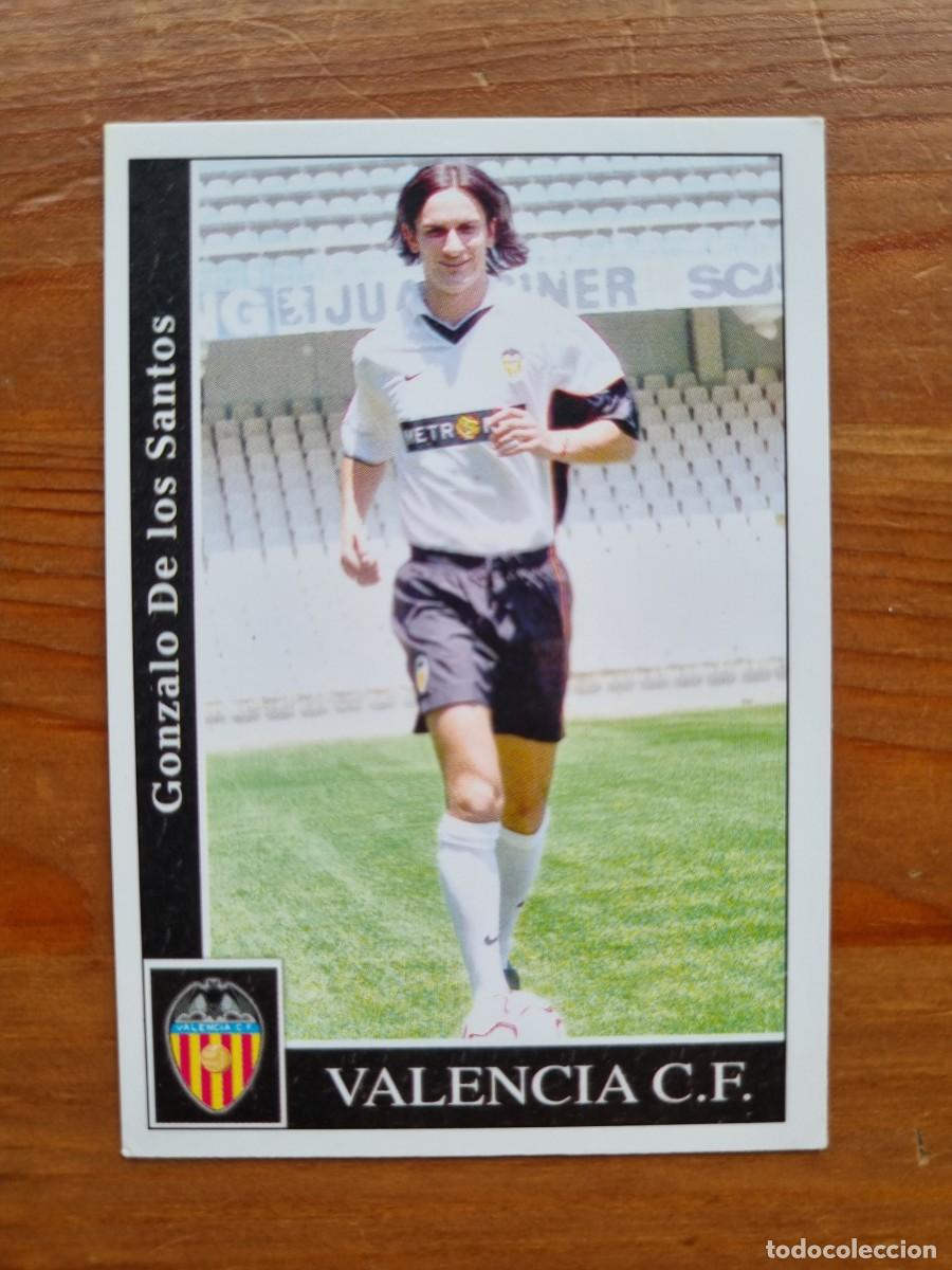 Cromos de f&uacute;tbol: 474 DE LOS SANTOS (Valencia CF) &Uacute;LTIMA HORA. Las Fichas de la Liga 2001 2002 01 02 (Mundicromo)