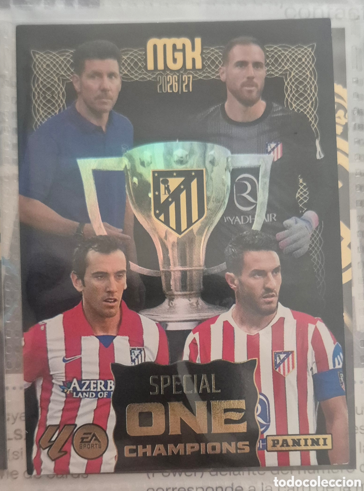 Cromos de f&uacute;tbol: Atletico de madrid special one champions megacracks 26 27