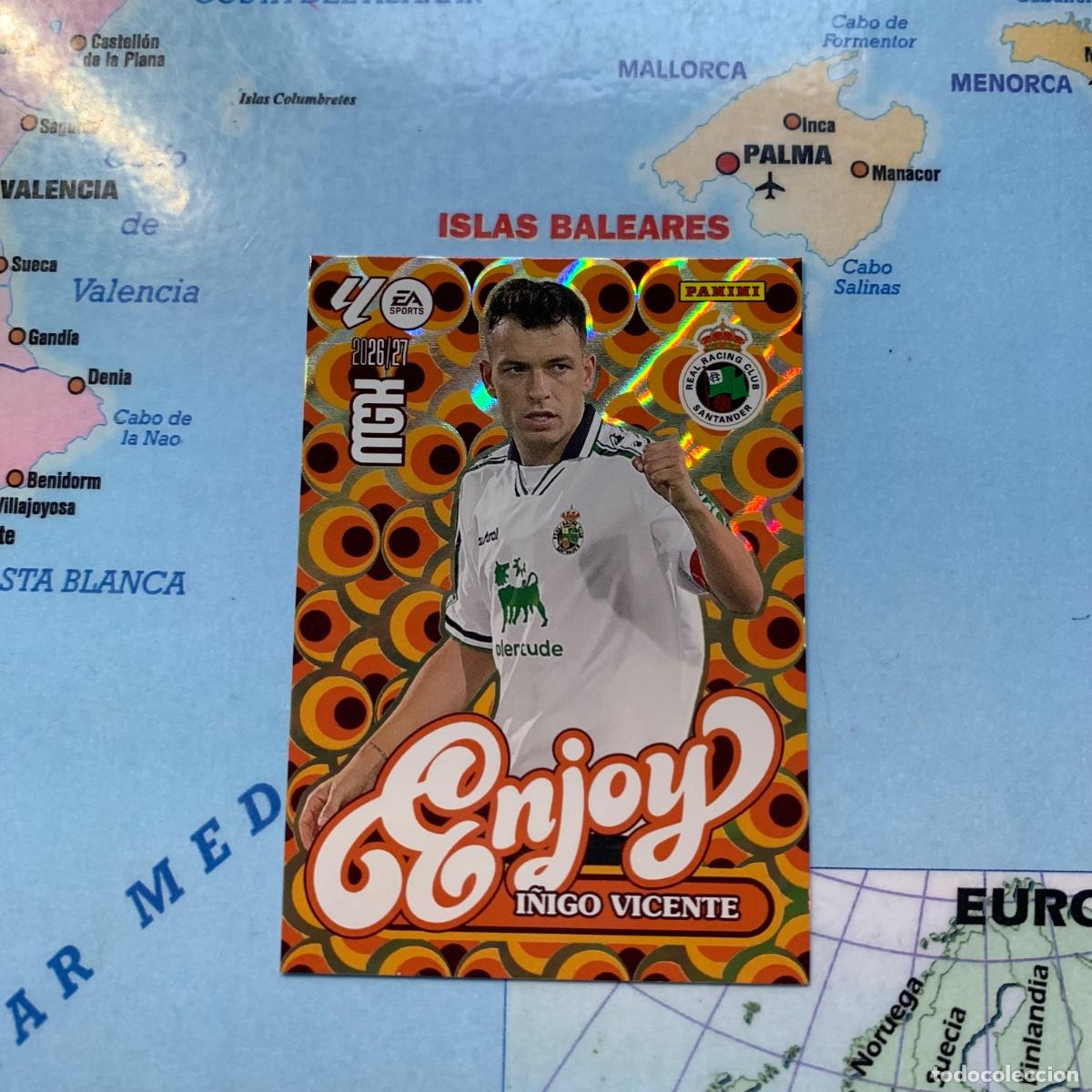 Cromos de f&uacute;tbol: &Iacute;&ntilde;igo Vicente serie enjoy n&uacute;mero 383 del Racing de Santander megacracks 26-27 2026-2027