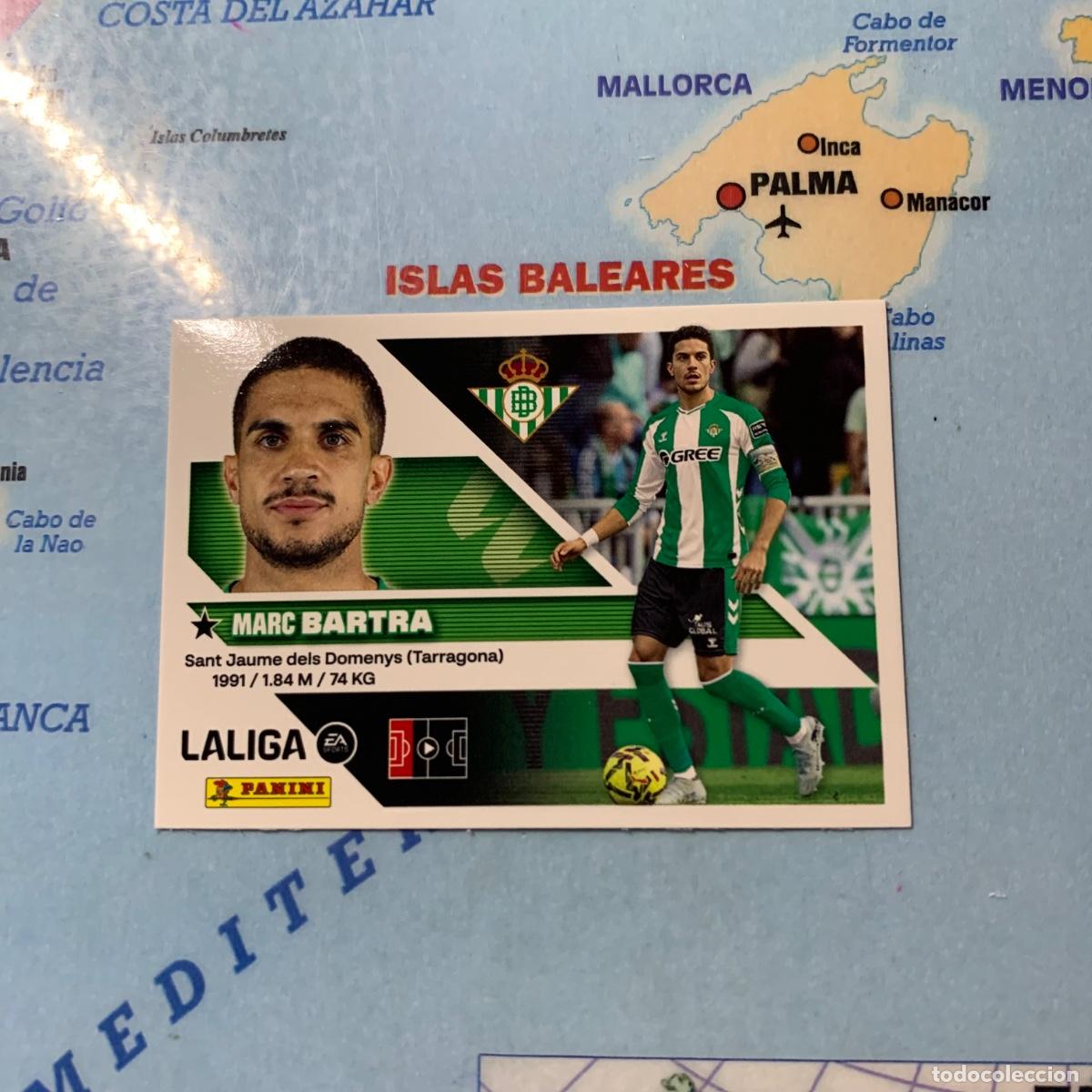 Cromos de f&uacute;tbol: Bartra n&uacute;mero 7 del Betis cromo liga este 26-27 2026-2027