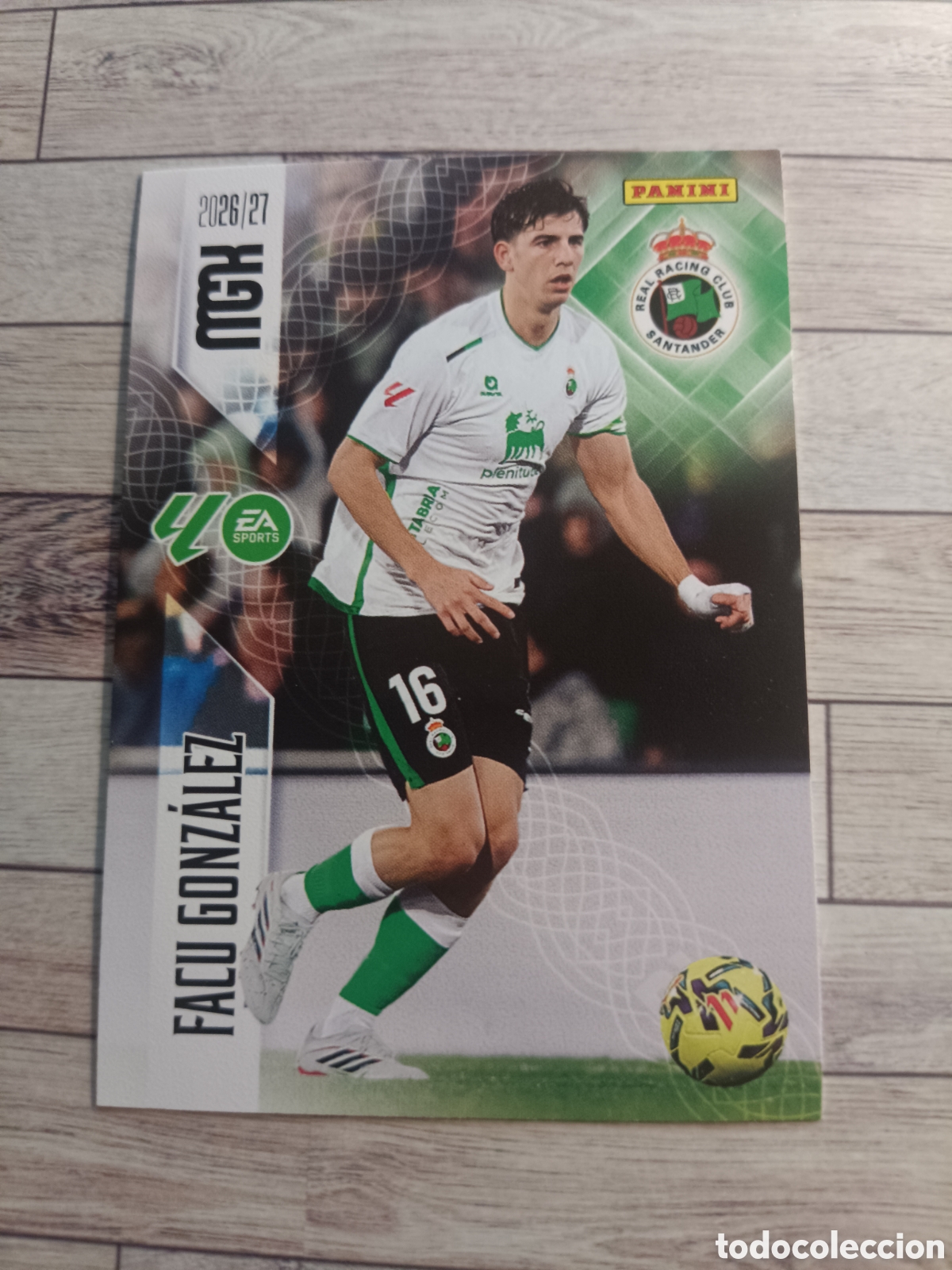Cromos de f&uacute;tbol: 276 FACU GONZALEZ RACING DE SANTANDER MEGACRACKS MGK 26 27 PANINI 2026 2027
