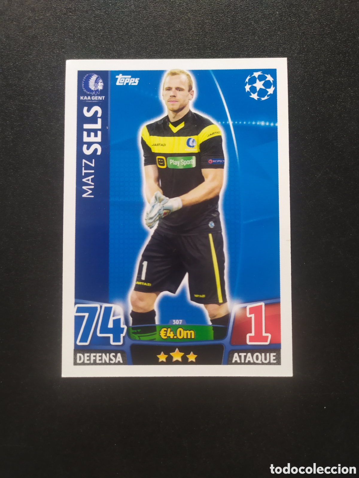 Cromos de f&uacute;tbol: UEFA Champions match attax topps 2015 2016 15 16 Sels n&deg; 307 Genk