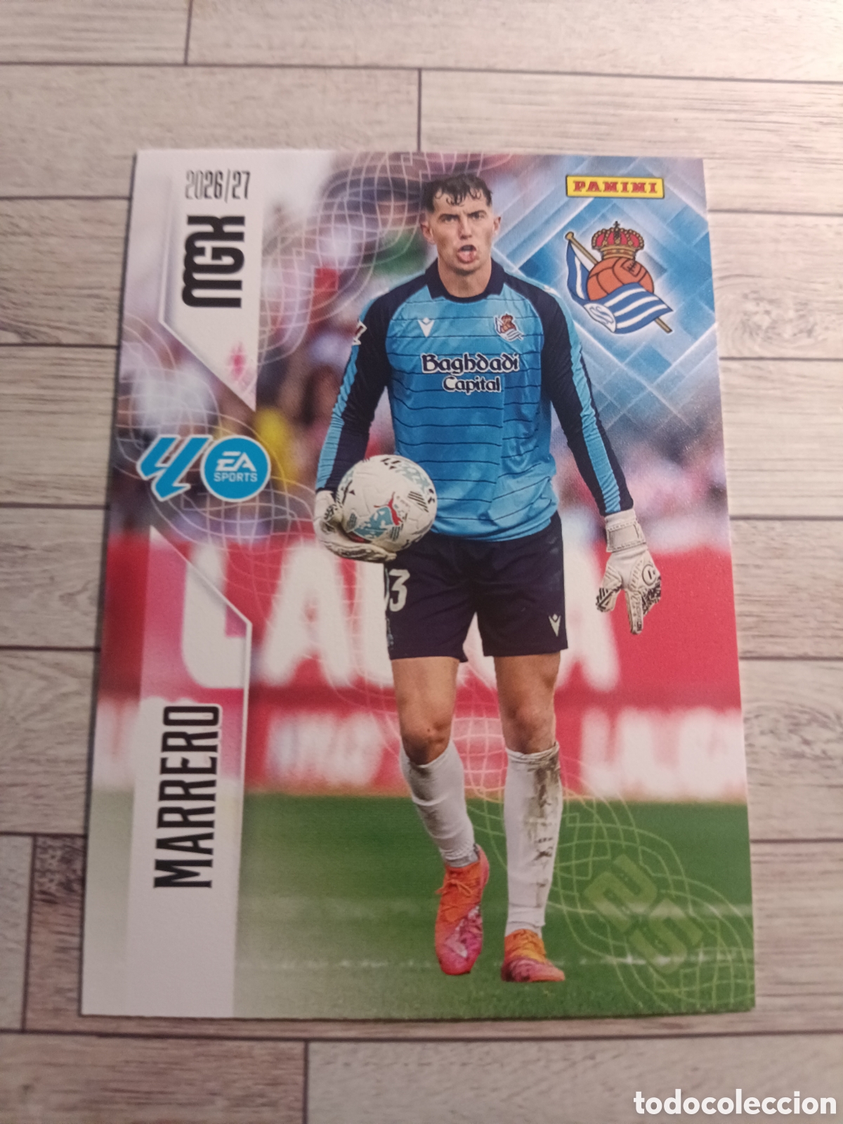 Cromos de f&uacute;tbol: 309 MARRERO REAL SOCIEDAD MEGACRACKS MGK 26 27 PANINI 2026 2027