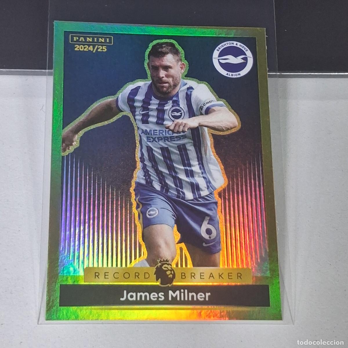 Cromos de Futebol: B57 340 JAMES MILNER BRIGHTON RECORD BREAKER STICKER PANINI PREMIER LEAGUE 24 25 2024 2025