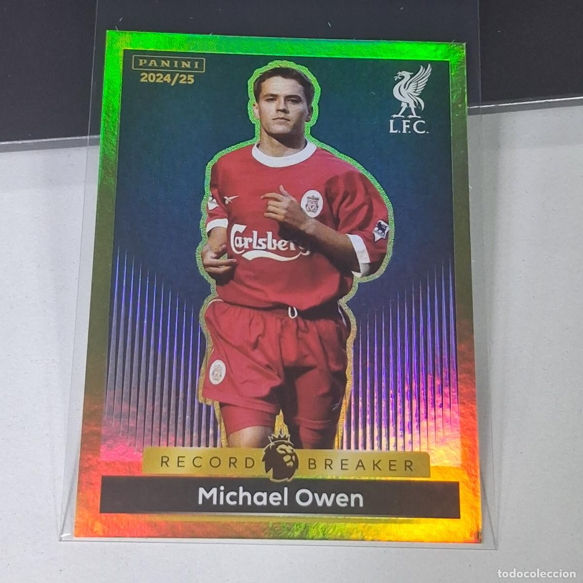 Cartes &agrave; collectionner de Football: B57 343 MICHAEL OWEN LIVERPOOL RECORD BREAKER STICKER PANINI PREMIER LEAGUE 24 25 2024 2025