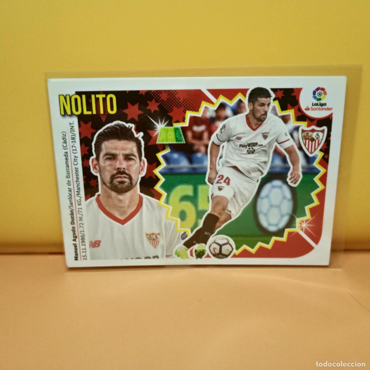 Cromos de f&uacute;tbol: EDICIONES ESTE 2018 2019 18 19 SEVILLA F.C NOLITO 16