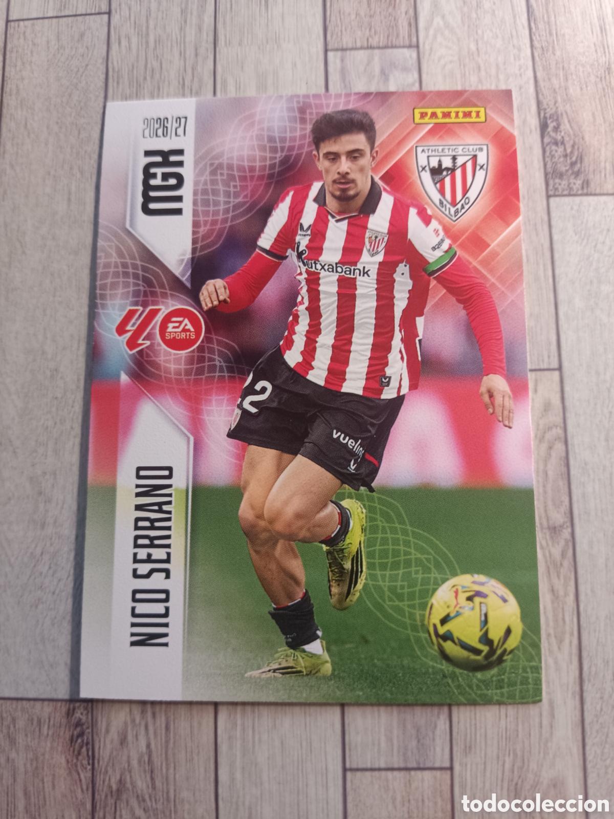 Cromos de f&uacute;tbol: 48 NICO SERRANO ATHLETIC DE BILBAO MEGACRACKS MGK 26 27 PANINI 2026 2027