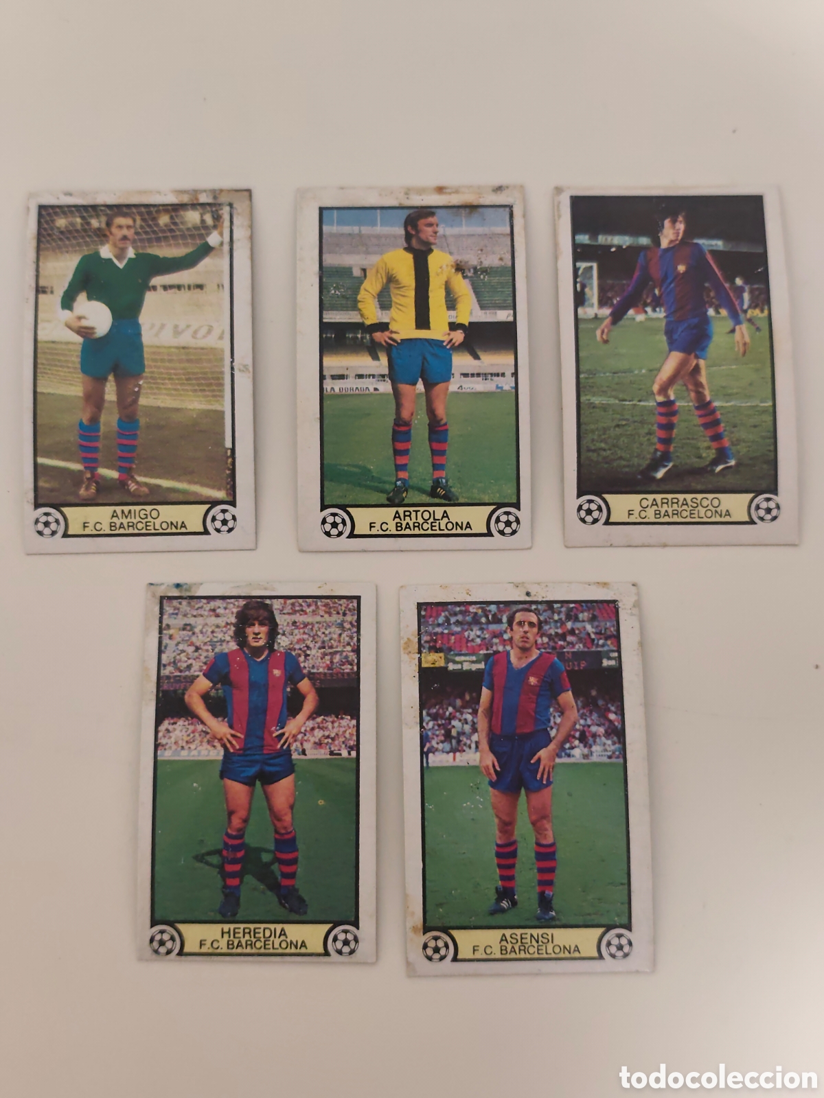 Cromos de f&uacute;tbol: 5 CROMOS FC BARCELONA EDICIONES ESTE 1979 1980
