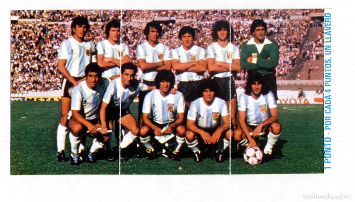 Cromos de f&uacute;tbol: HISTORIA DE LOS MUNDIALES DE FUTBOL - PHOSKITOS / N&ordm; 33 ARGENTINA - CON PUNTO DE LLAVERO SIN CORTAR