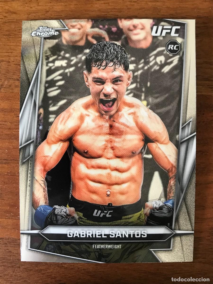 Football Stickers: GABRIEL SANTOS - FEATHERWEIGHT - ROOKIE CARD - TOPPS CHROME UFC 2026 26