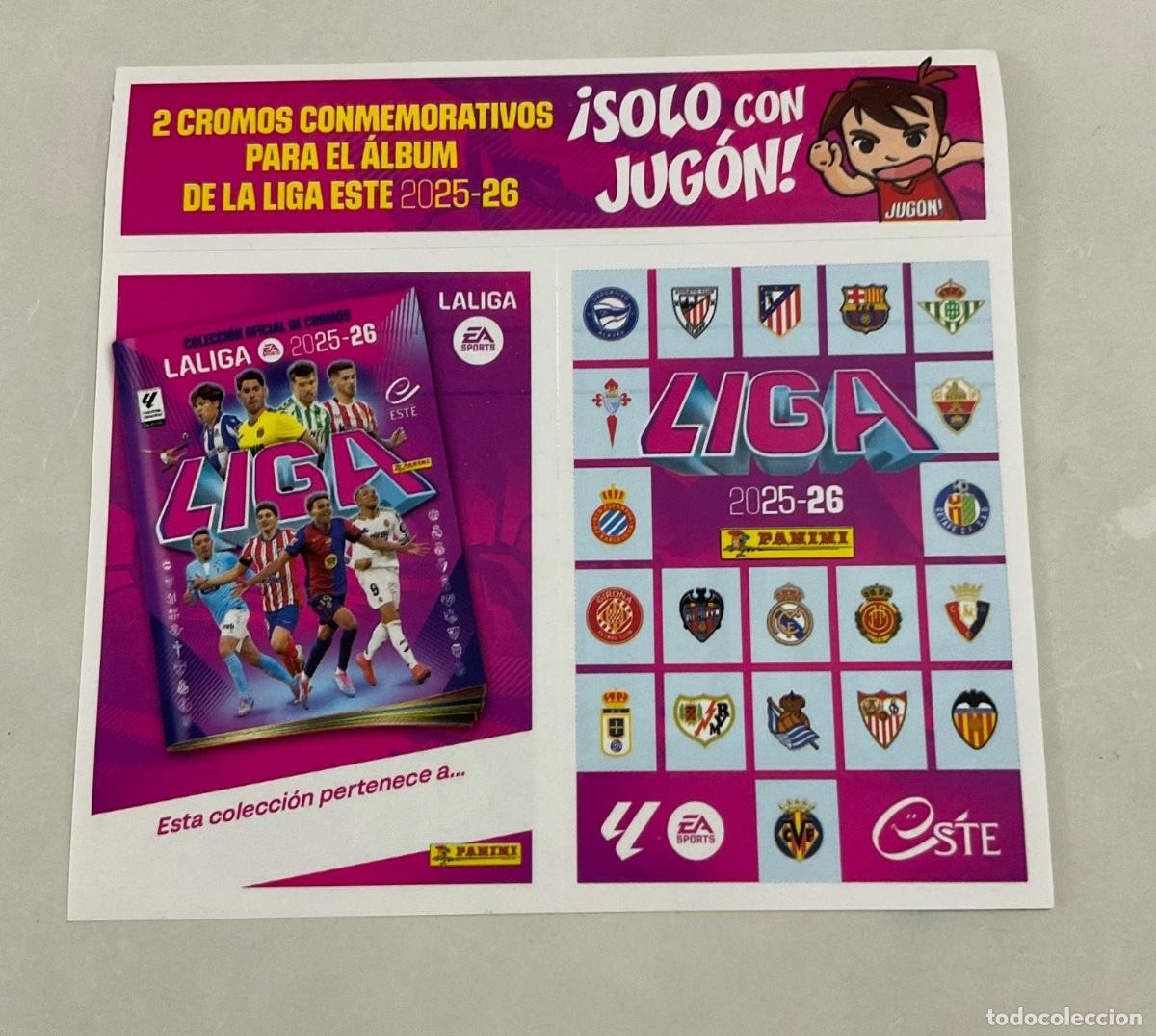 Cromos de f&uacute;tbol: LIGA ESTE 2025/2026 (25/26) - 2 CROMOSCOMMEMORATIVO EXCLUSIVO REVUSTA JUGON