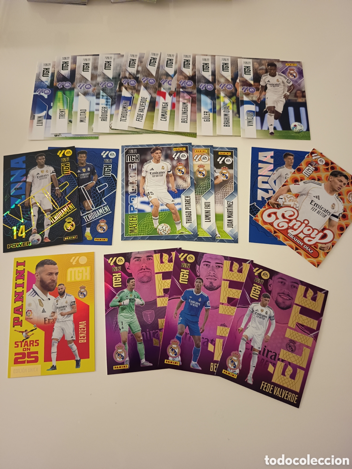 Cromos de f&uacute;tbol: Lote Real Madrid megacracks 2026-2027