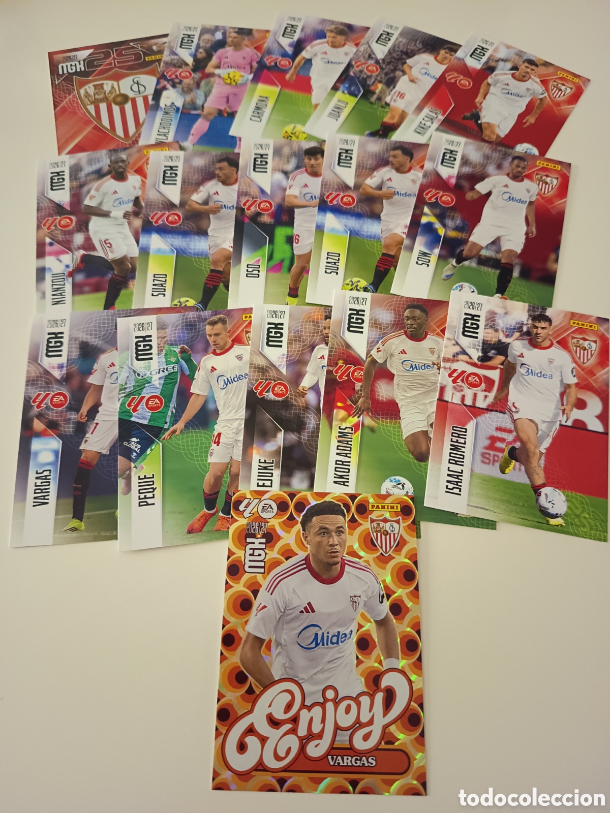 Cromos de f&uacute;tbol: Lote del Sevilla megacracks 2026-2027