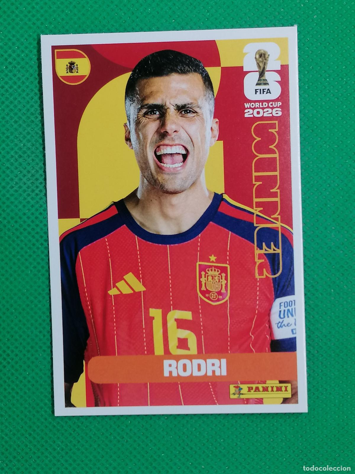 Cromos de f&uacute;tbol: 17 RODRI ESPA&Ntilde;A WINNER POSTER ⚽ PANINI FIFA MUNDIAL WORLD CUP 26 2026 STICKER ⚽