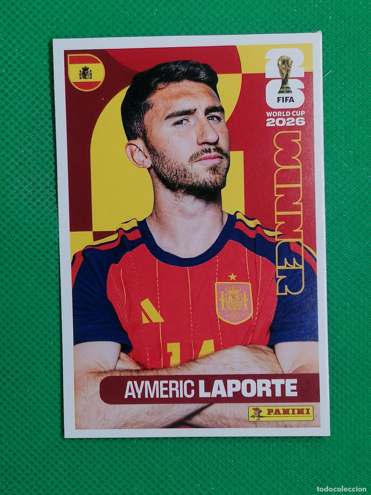 Cromos de f&uacute;tbol: 15 AYMERIC LAPORTE ESPA&Ntilde;A WINNER POSTER ⚽ PANINI FIFA MUNDIAL WORLD CUP 26 2026 STICKER ⚽
