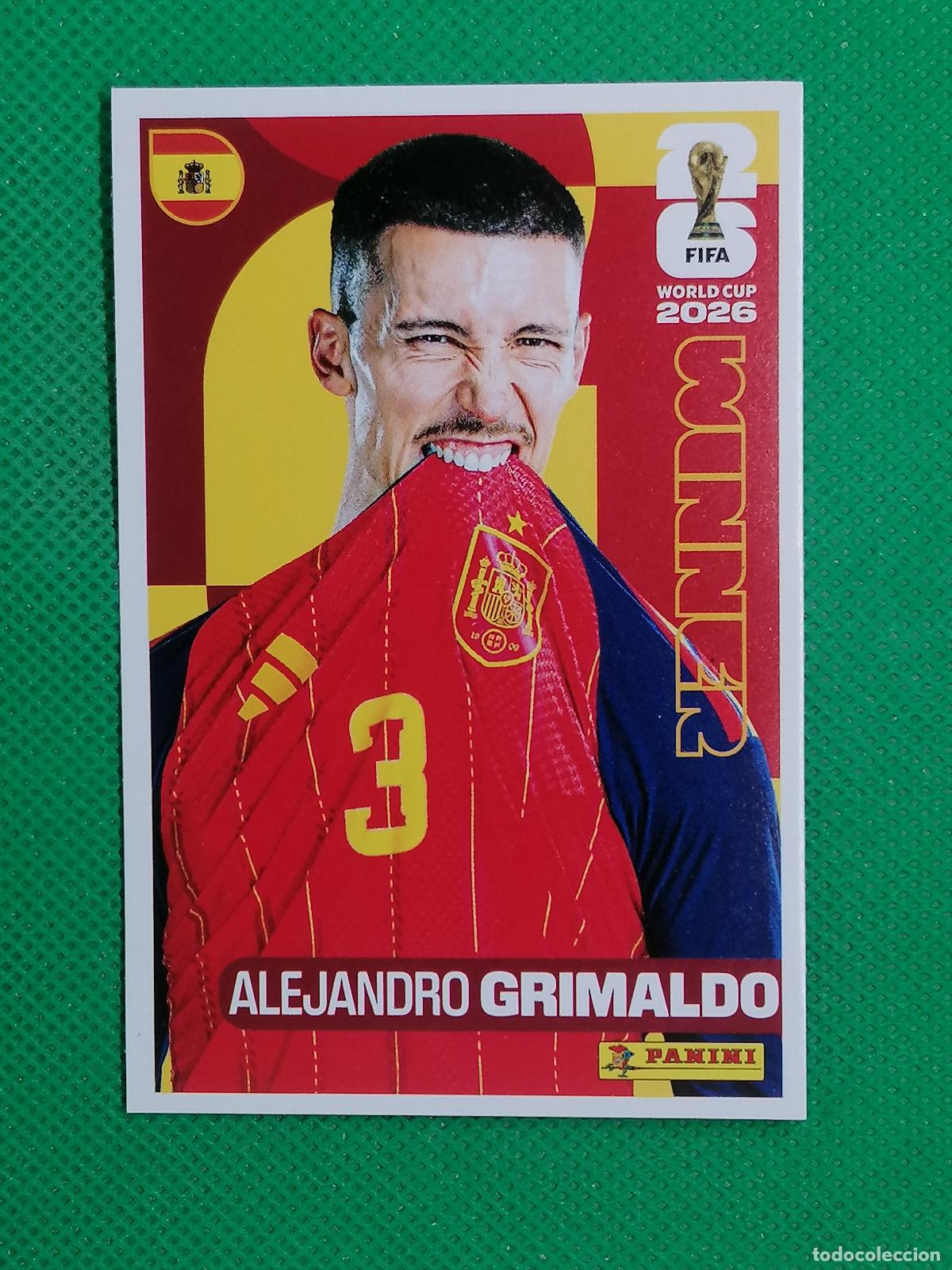 Cromos de f&uacute;tbol: 4 ALEJANDRO GRIMALDO ESPA&Ntilde;A WINNER POSTER ⚽ PANINI FIFA MUNDIAL WORLD CUP 26 2026 STICKER ⚽