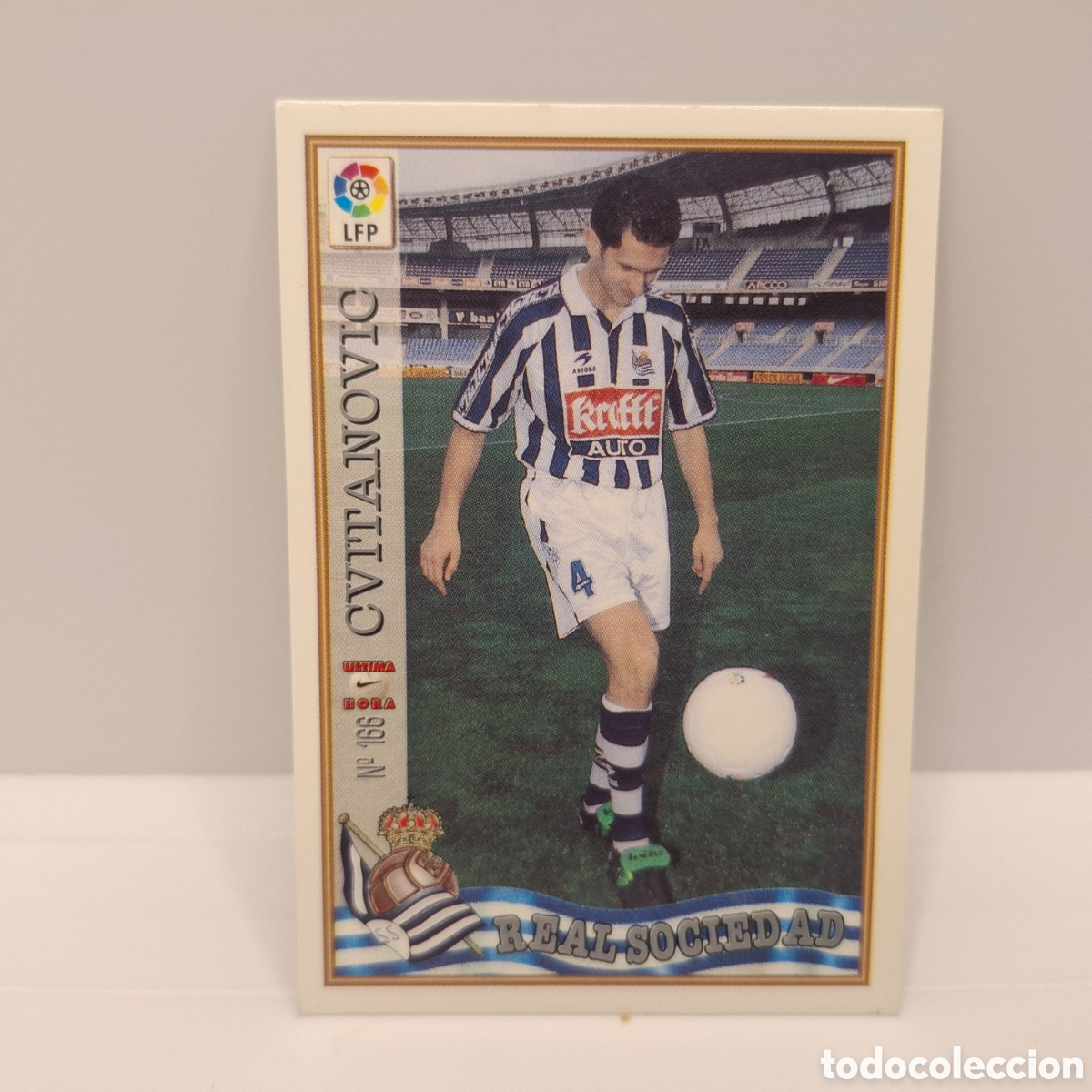 Cromos de f&uacute;tbol: Real Sociedad - N&ordm; 166 Cvitanovic, &Uacute;ltima hora - Mundicromo Liga 1996-1997, 96-97