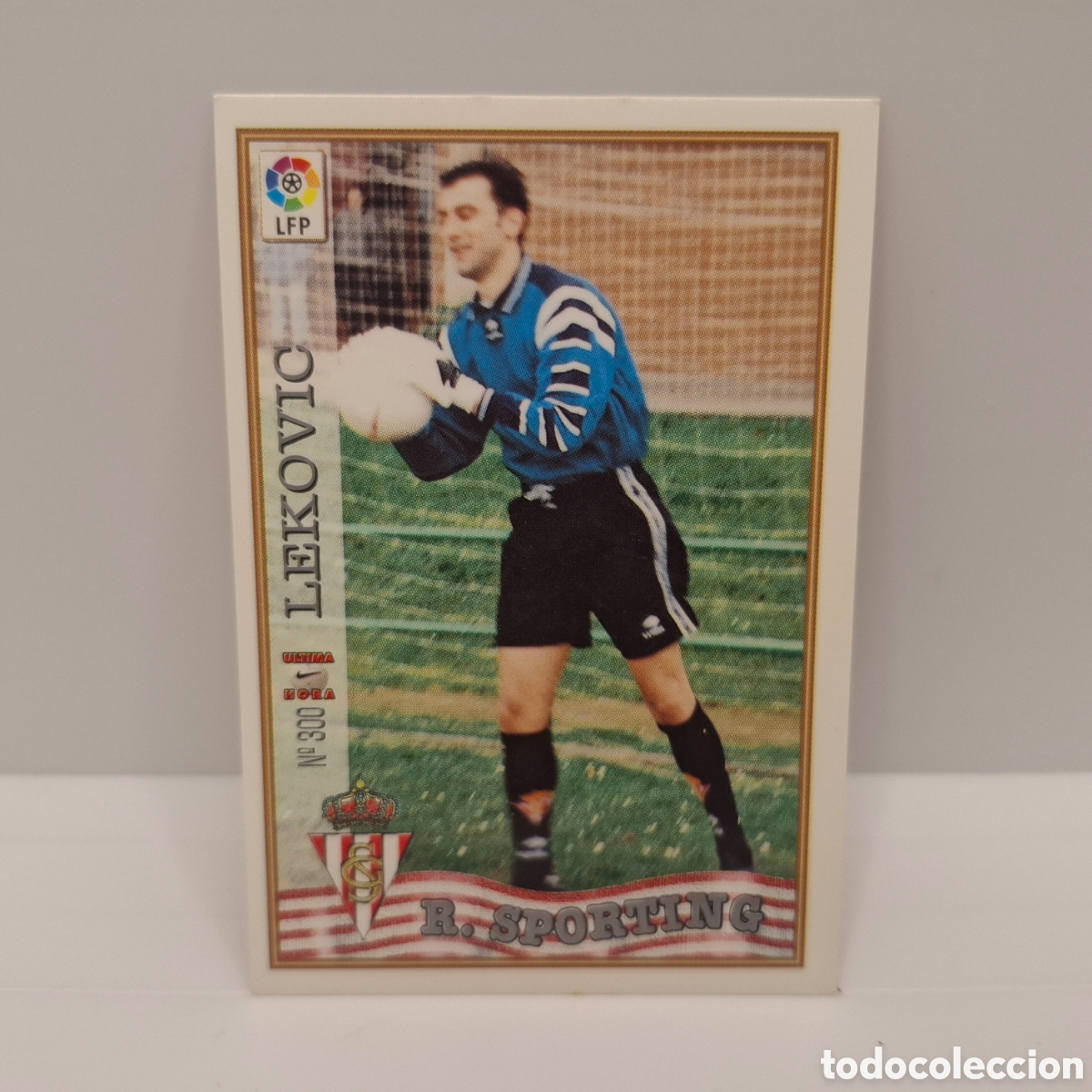 Cromos de f&uacute;tbol: R. Sporting - N&ordm; 300 Lekovic, &Uacute;ltima hora - Mundicromo Liga 1998-1999, 98-99