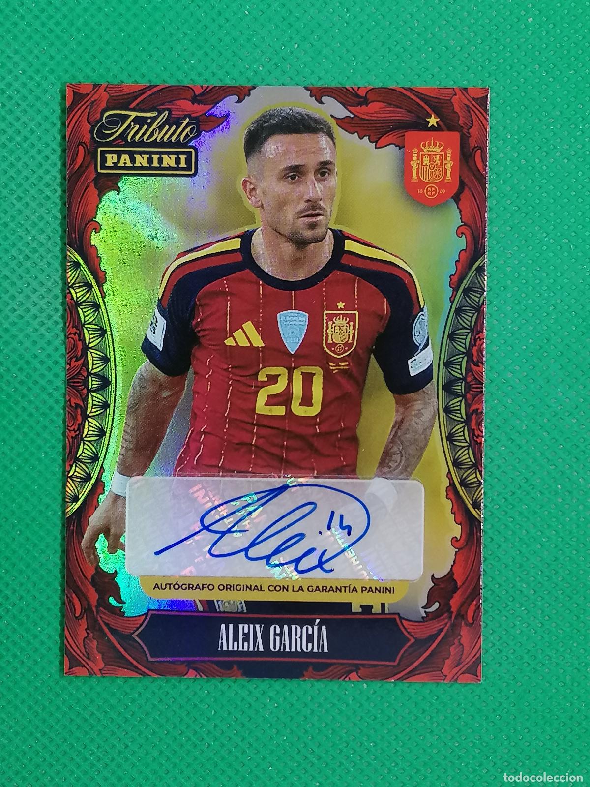 Cromos de f&uacute;tbol: ALEIX GARCIA AUTO AUTOGRAFO ORIGINAL FIRMA ⚽PANINI TRIBUTO SELECCION ESPA&Ntilde;OLA ESPA&Ntilde;A CARD 26 2026⚽