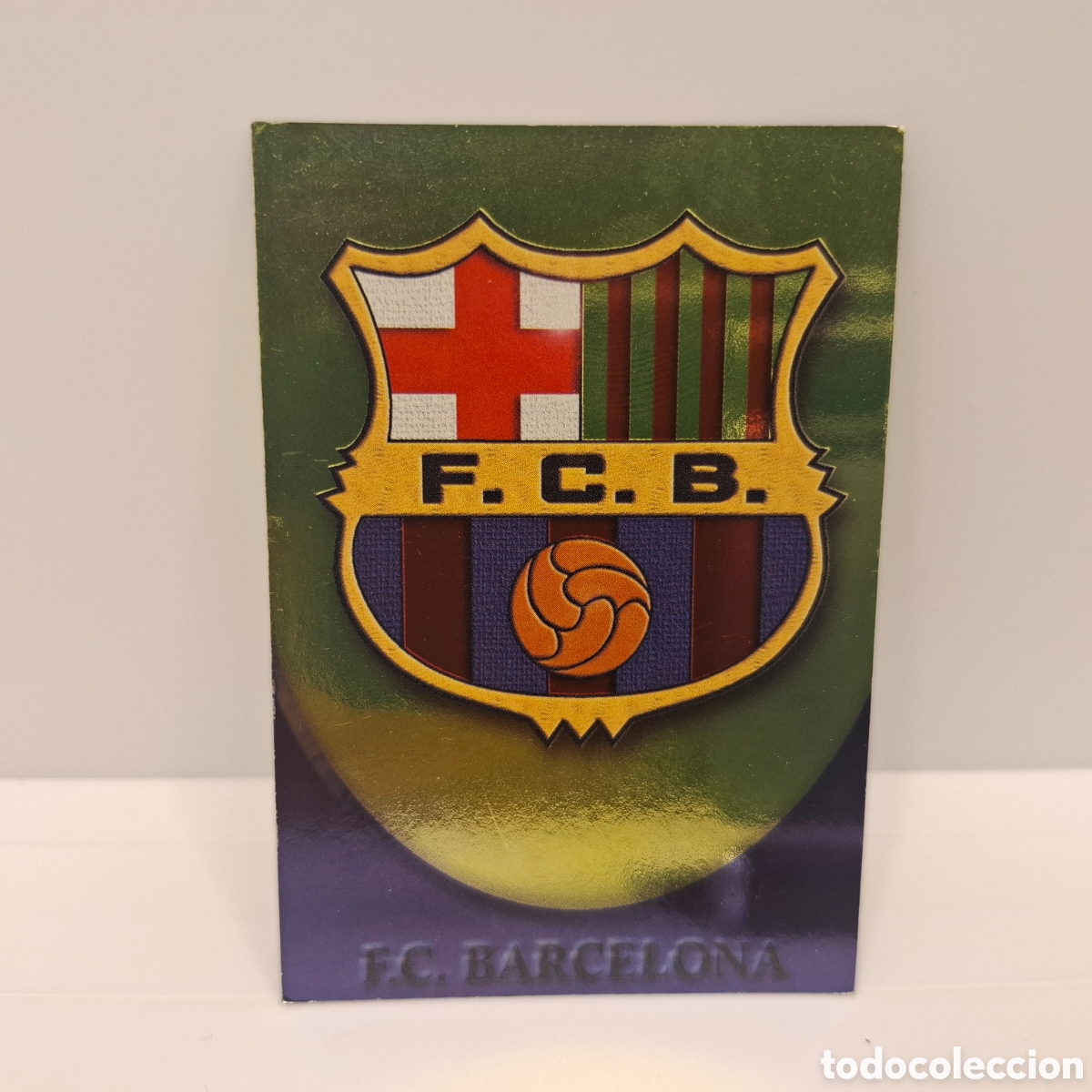 Cromos de f&uacute;tbol: F. C. Barcelona - N&ordm; 82 Escudo F. C. Barcelona - Mundicromo Liga 2002-2003, 02-03