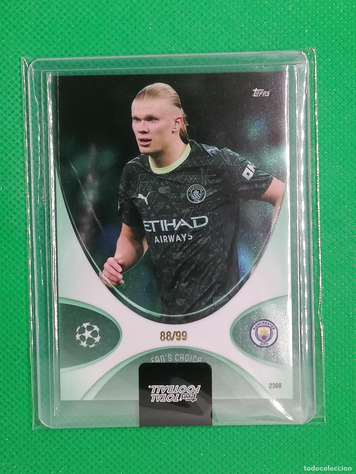 Cromos de f&uacute;tbol: ERLING HAALAND MANCHESTER CITY FAN&acute;S CHOICE /99 ⚽ TTF TOPPS TOTAL FOOTBALL 25 26 2025 2026 ⚽