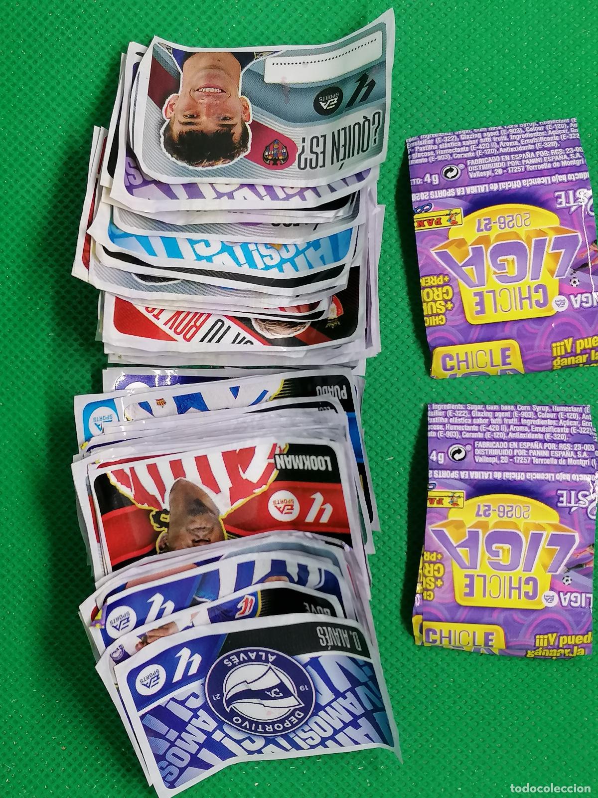 Cartes &agrave; collectionner de Football: COLECCION COMPLETA 80 PEGATINAS CHICLES CHICLE SIN PEGAR ⚽ PANINI LIGA ESTE 26 27 2026 2027 ⚽