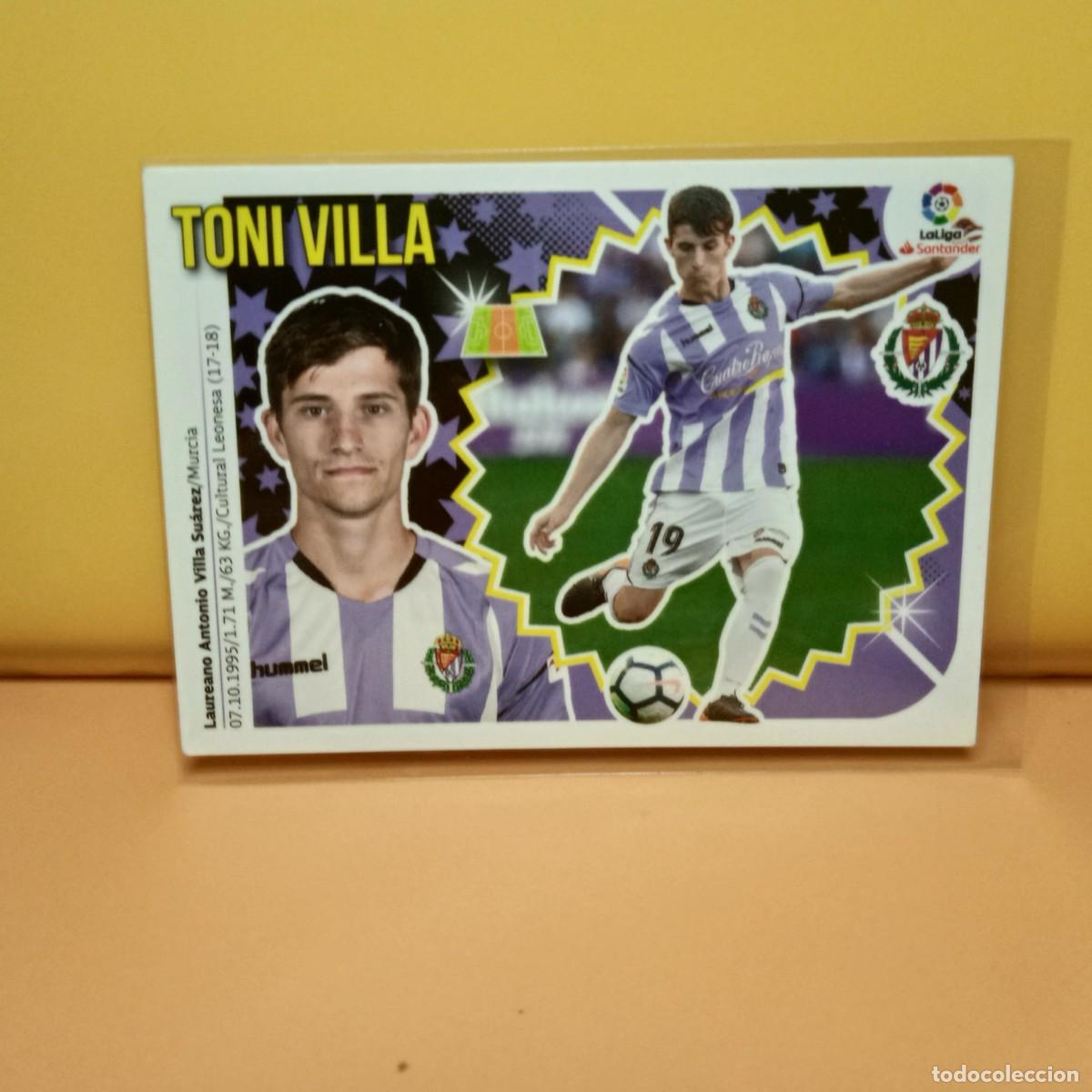 Cromos de f&uacute;tbol: EDICIONES ESTE 2018 2019 18 19 REAL VALLADOLID TONI VILLA 13