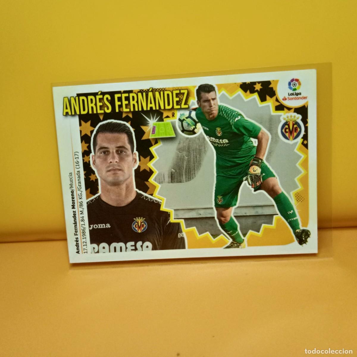 Fu&szlig;ball-Sticker: EDICIONES ESTE 2018 2019 18 19 VILLARREAL C.F ANDR&Eacute;S FERN&Aacute;NDEZ 2