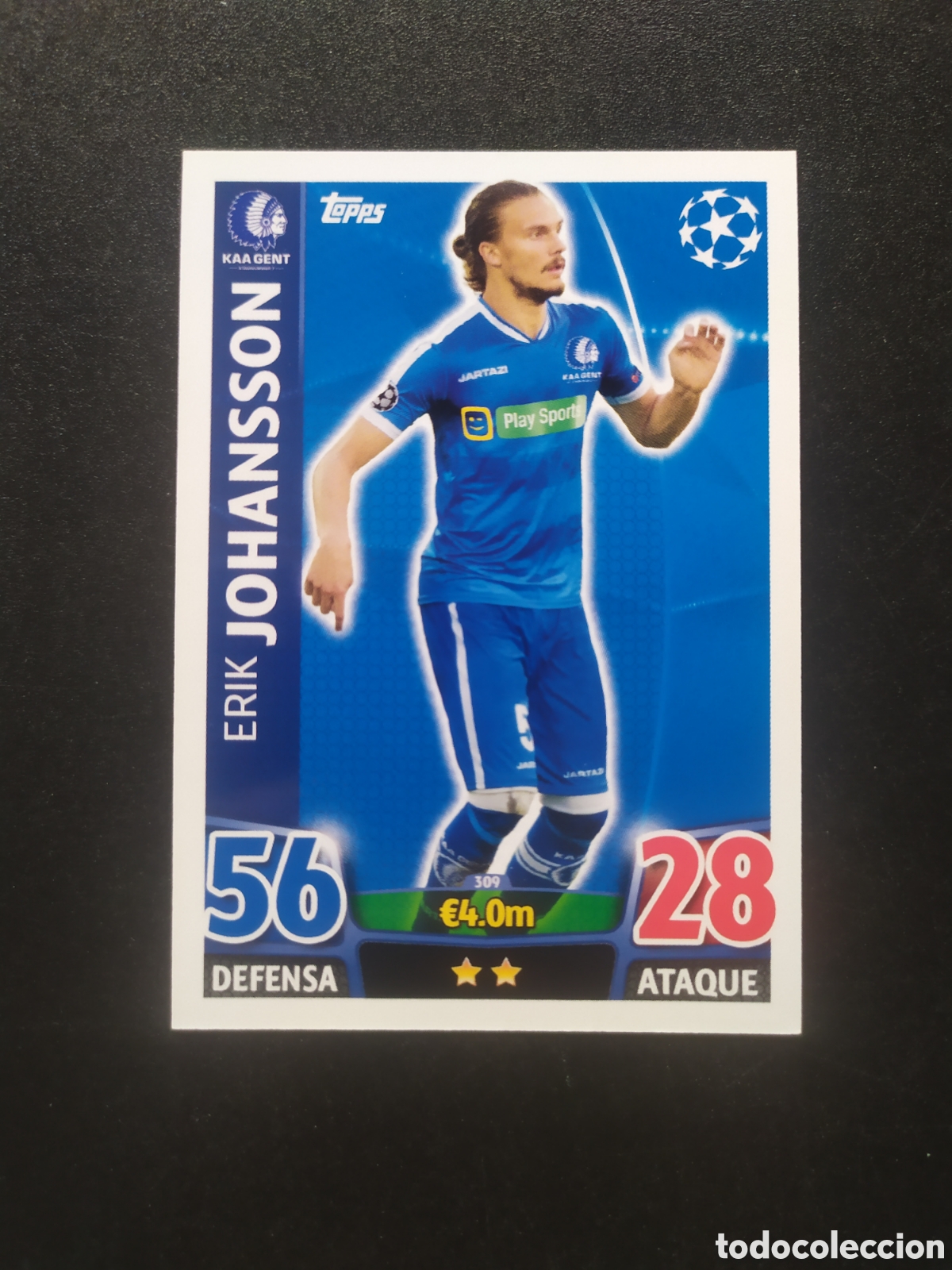 Cartes &agrave; collectionner de Football: UEFA Champions match attax topps 2015 2016 15 16 Johansson n&deg; 309 Genk