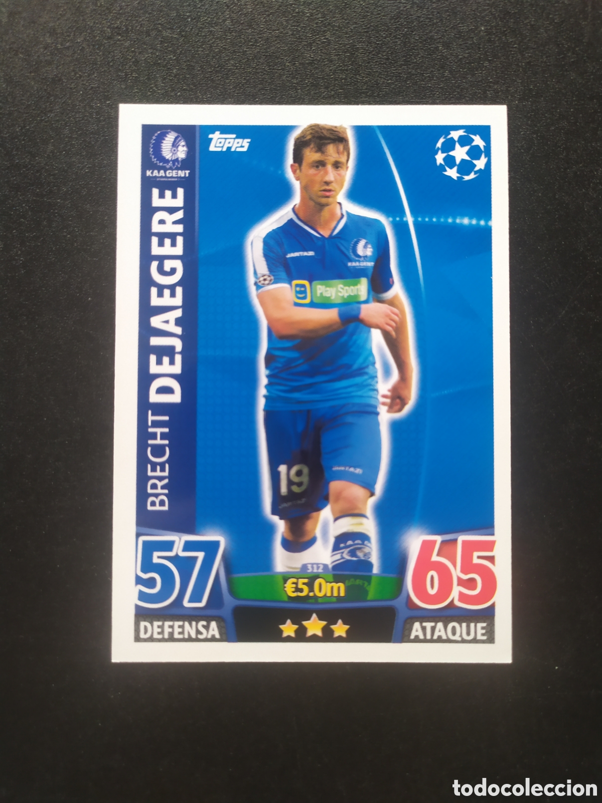 Cartes &agrave; collectionner de Football: UEFA Champions match attax topps 2015 2016 15 16 Dejaegere n&deg; 312 Genk