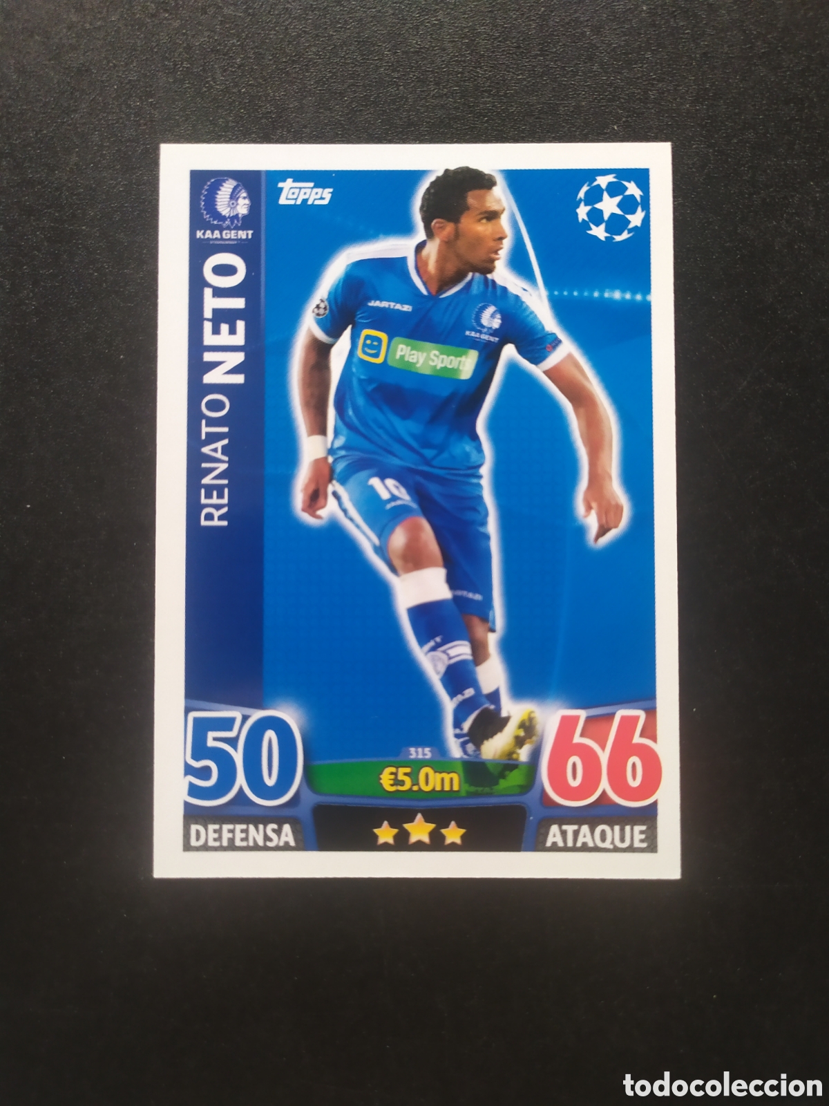 Cromos de f&uacute;tbol: UEFA Champions match attax topps 2015 2016 15 16 Neto n&deg; 315 Genk
