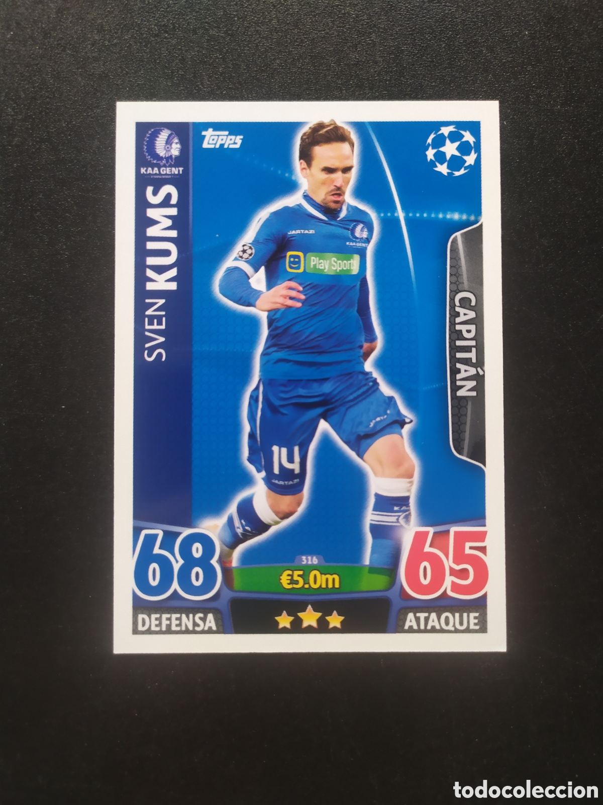 Cromos de f&uacute;tbol: UEFA Champions match attax topps 2015 2016 15 16 Kums n&deg; 316 Genk