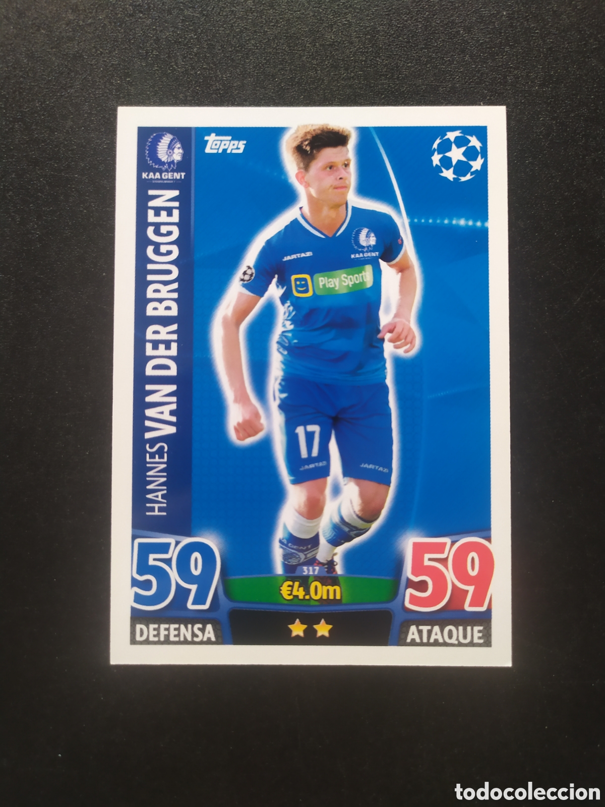 Cromos de f&uacute;tbol: UEFA Champions match attax topps 2015 2016 15 16 Van Der Bruggen n&deg; 317 Genk