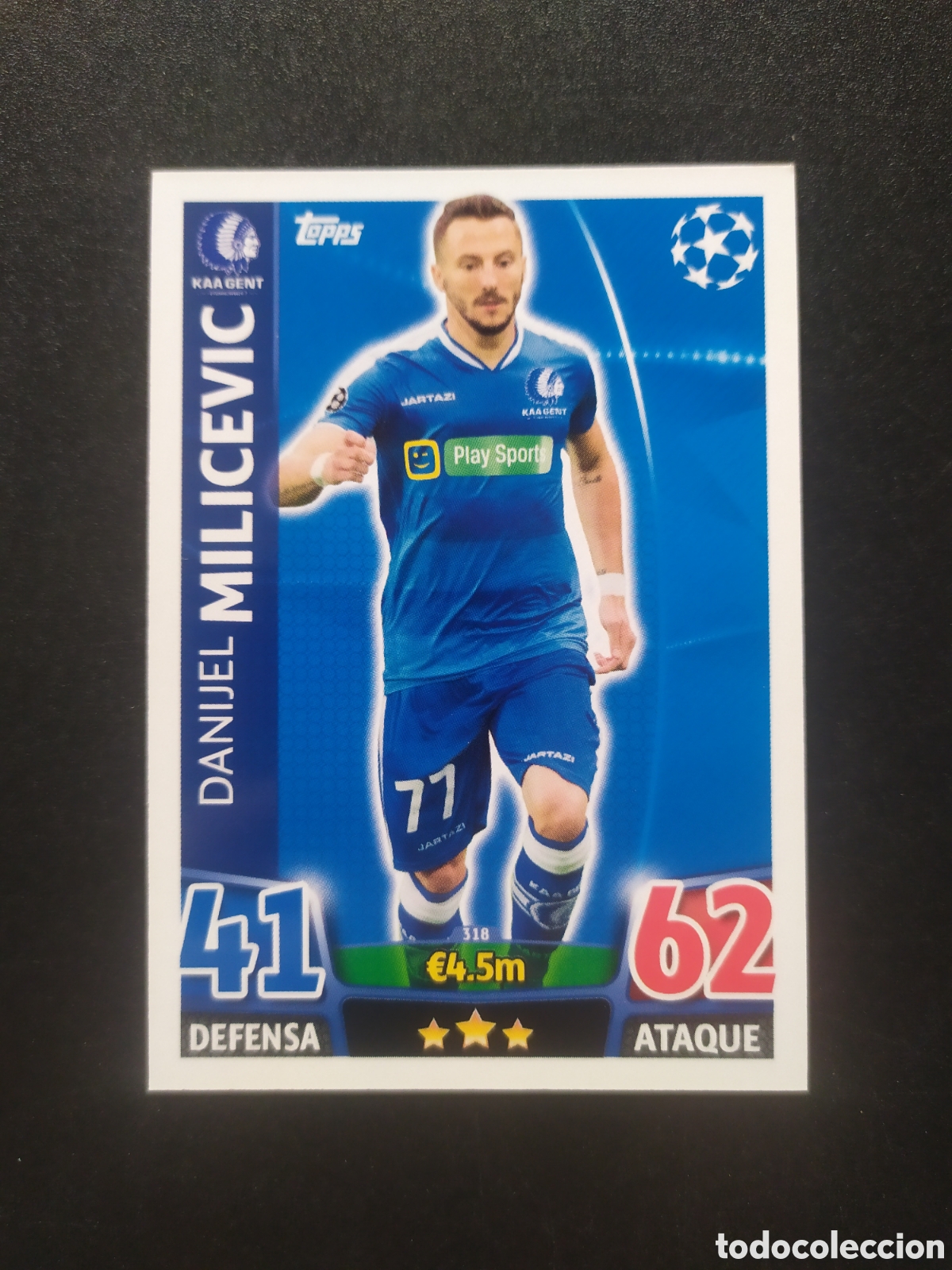 Cromos de f&uacute;tbol: UEFA Champions match attax topps 2015 2016 15 16 Milicevic n&deg; 318 Genk