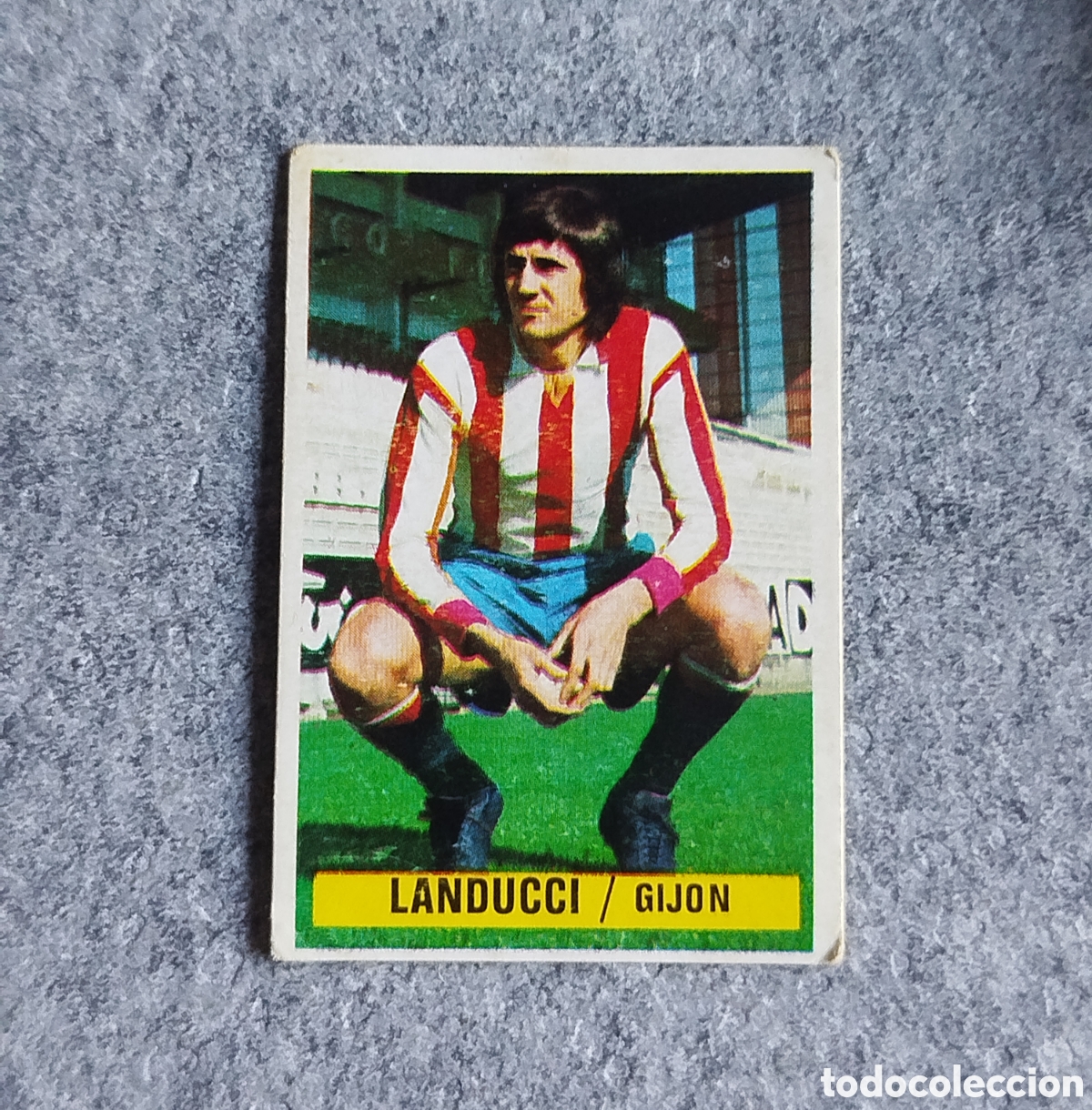 Cromos de Futebol: SIN PEGAR COLOCA LANDUCCI SPORTING GIJON 74 75 1974 1975 EDICIONES ESTE CROMO NUNCA PEGADO DOBLE