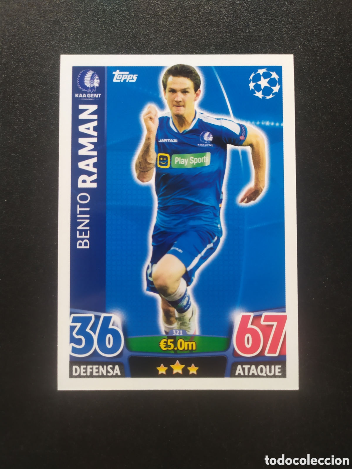 Fu&szlig;ball-Sticker: UEFA Champions match attax topps 2015 2016 15 16 Raman n&deg; 321 Genk