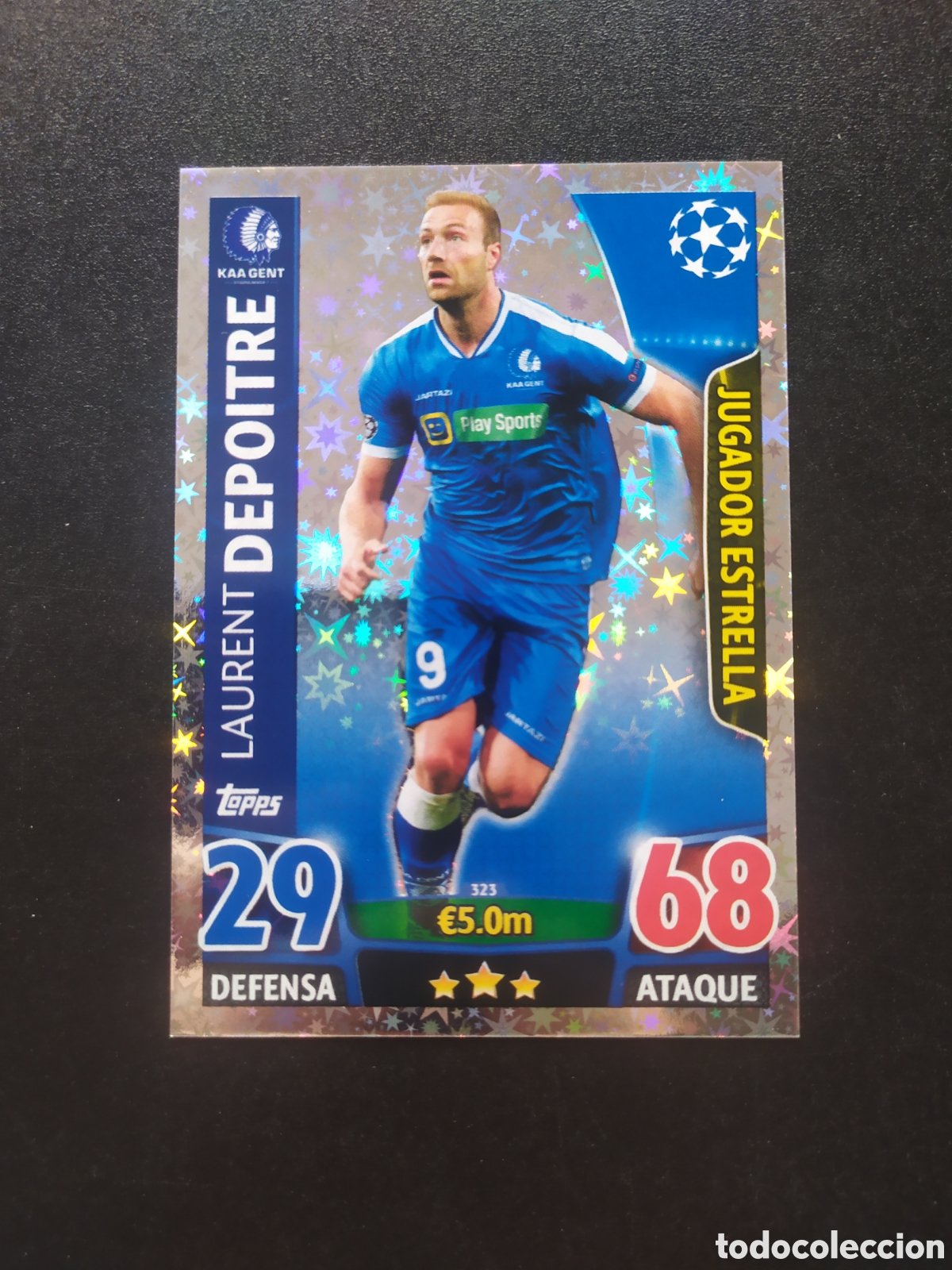 Cartes &agrave; collectionner de Football: UEFA Champions match attax topps 2015 2016 15 16 Depoitre jugador estrella n&deg; 323 Genk