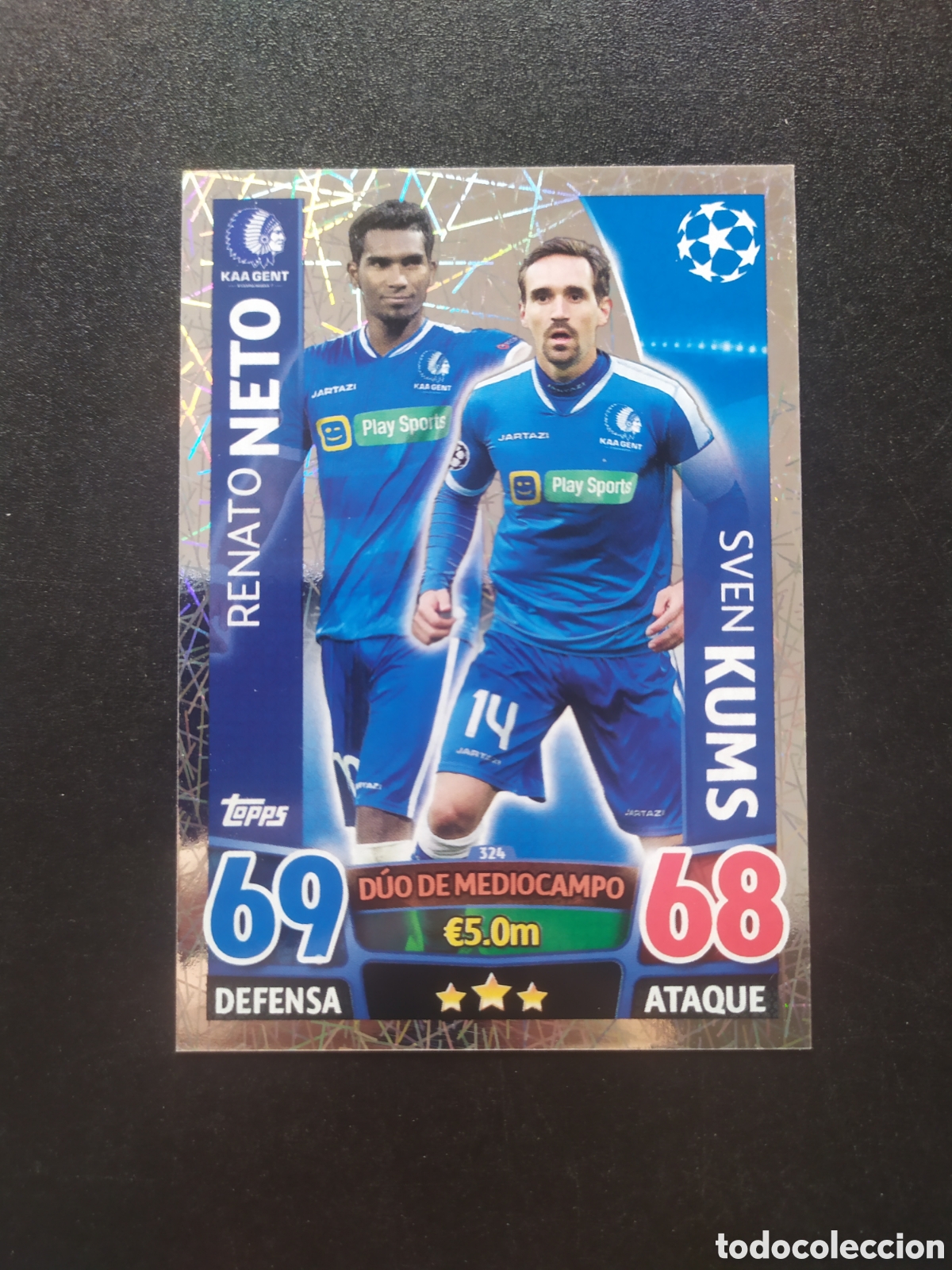 Cromos de f&uacute;tbol: UEFA Champions match attax topps 2015 2016 15 16 Neto Kums n&deg; 324 Genk