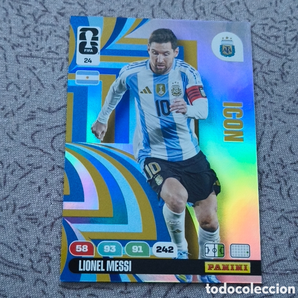 Cromos de f&uacute;tbol: Messi ICON 242 Panini FIFA 24