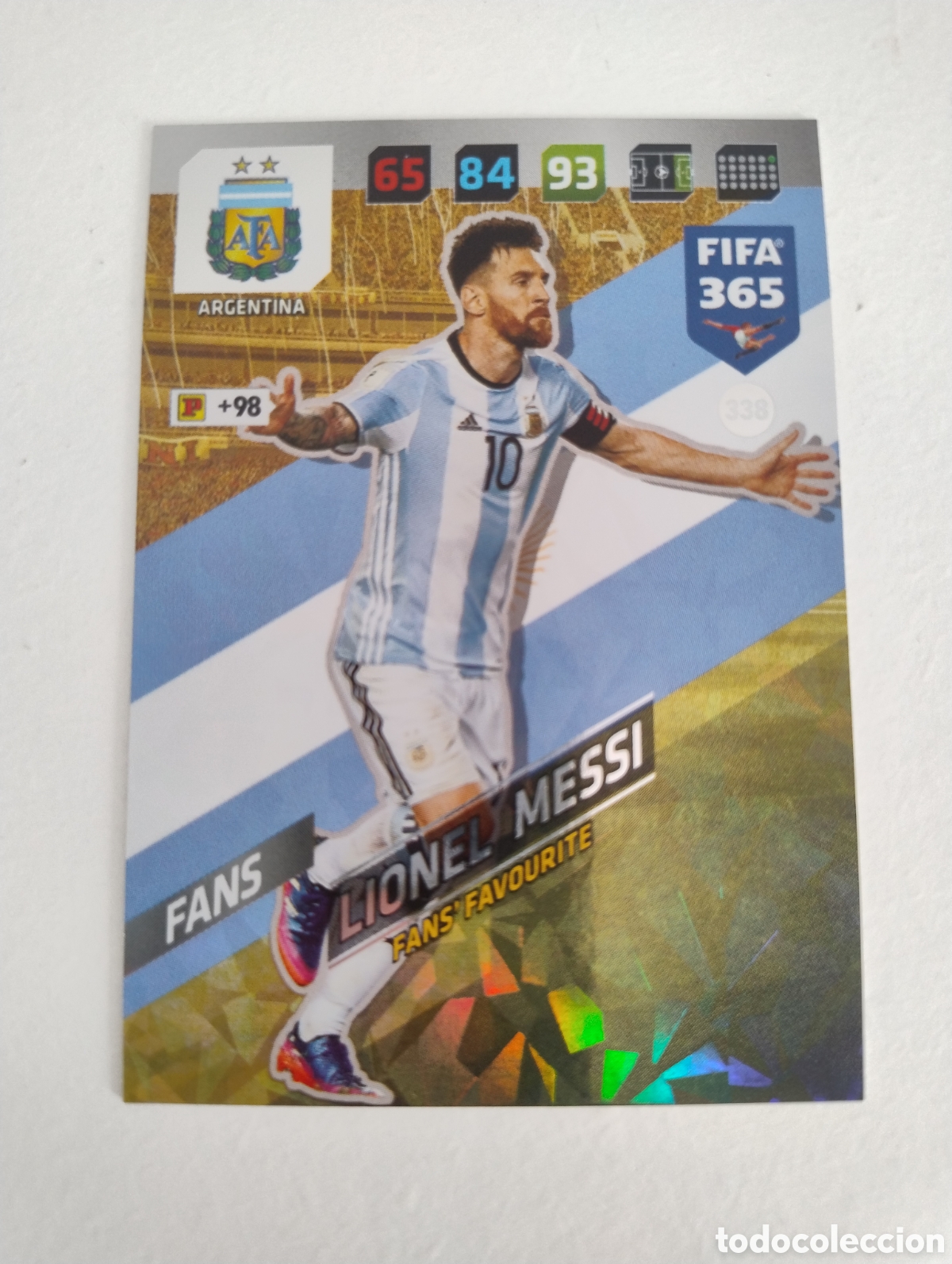 Cromos de f&uacute;tbol: 338 - Messi - Argentina - Adrenalyn XL FIFA 365 2017 - 2018