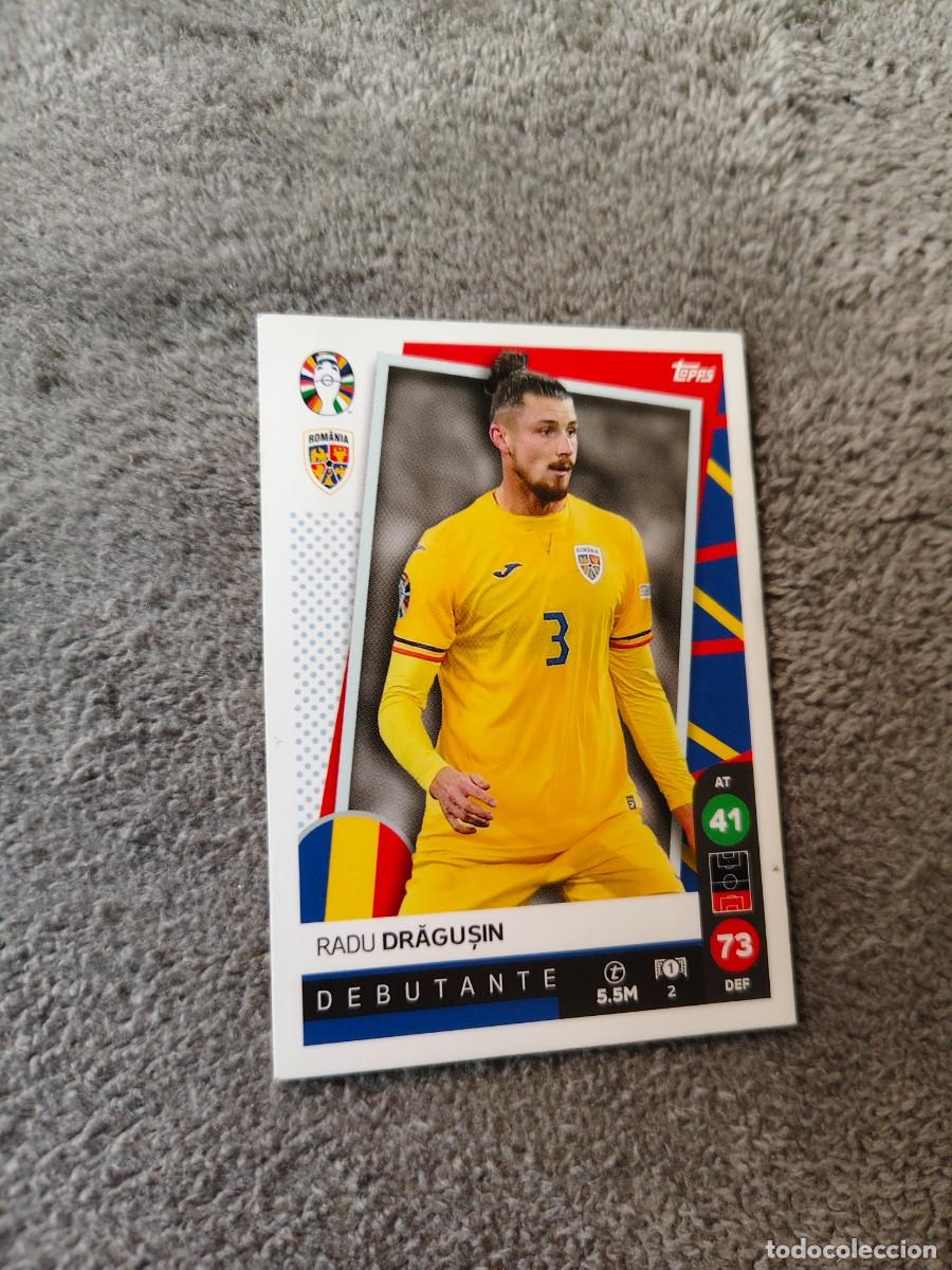 Cromos de f&uacute;tbol: 2 TOPPS EURO 2024 RADU DRAGUSIN ROMANIA RUMANIA DEBUTANT EUROCOPA 24 LIDL AAT
