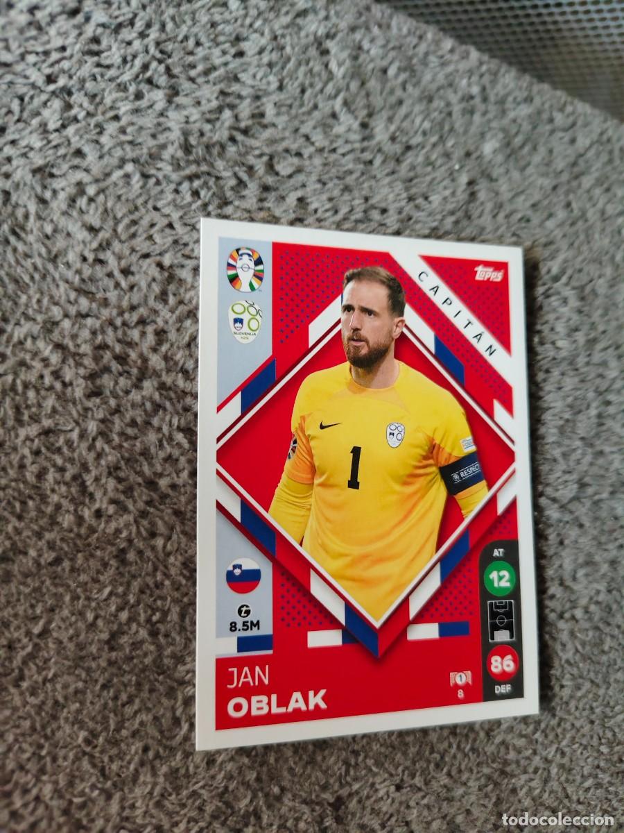 Cromos de f&uacute;tbol: 8 TOPPS EURO 2024 JAN OBLAK SLOVENIA ESLOVENIA CAPTAIN MATCH ATTAX EUROCOPA 24 LIDL AAT