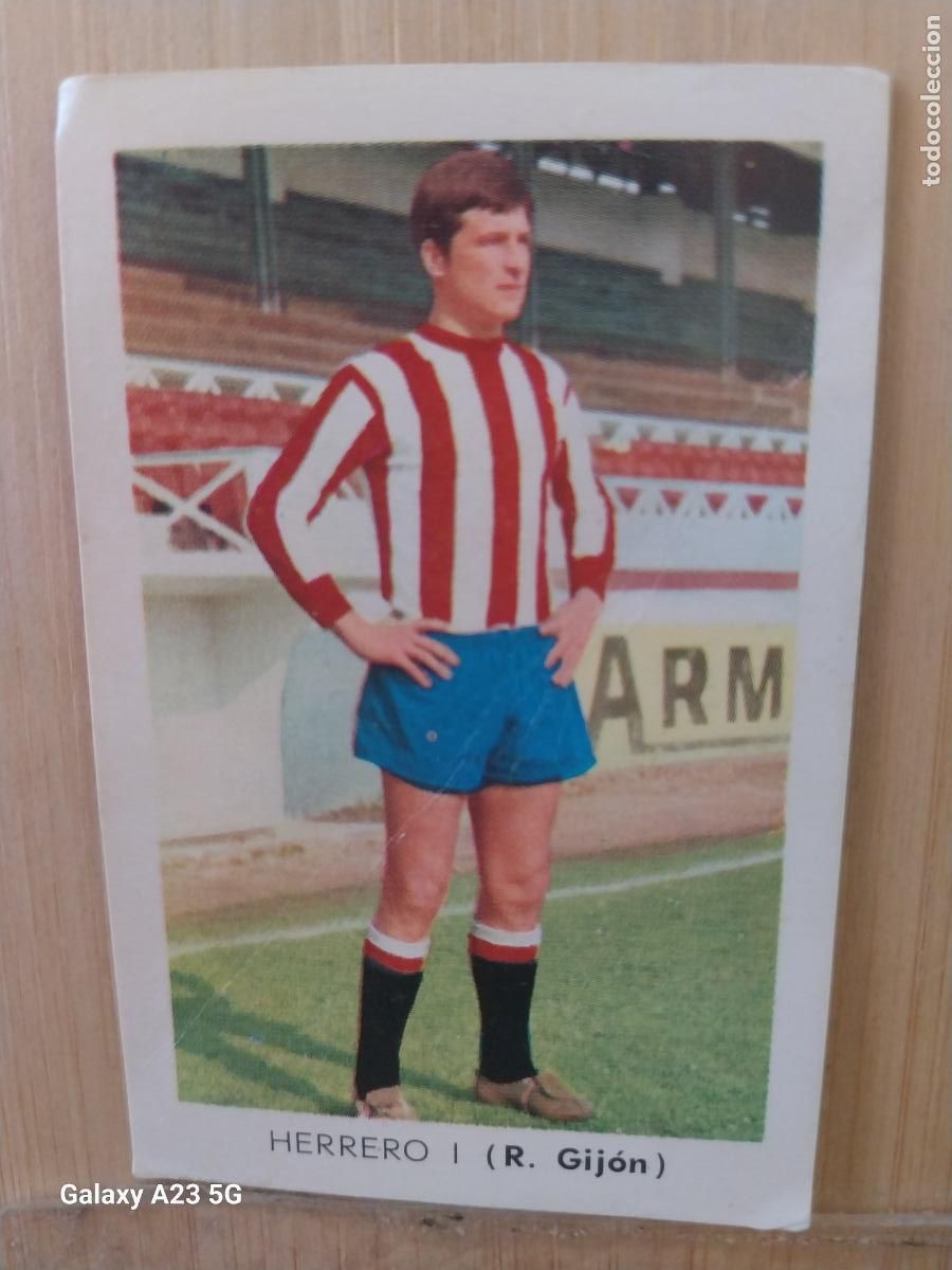 Cromos de f&uacute;tbol: HERRERO SPORTING GIJON ED FHER LIGA 1970 70 71 CROMO ORIGINAL RECUPERADO