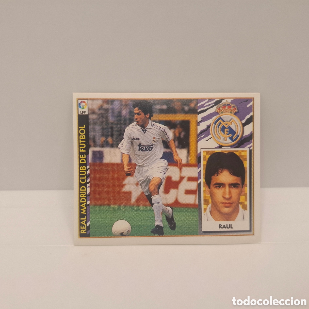 Figurine di Calcio: Real Madrid - Ra&uacute;l - Ediciones Este Liga 1997-1998, 97-98 Sin pegar - Adhesivo