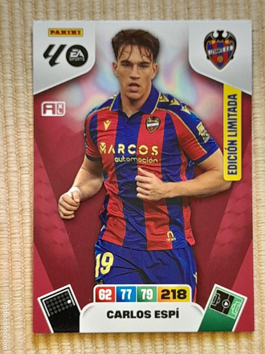 Fu&szlig;ball-Sticker: CARD CARLOS ESPI (EDICION LIMITADA) LEVANTE UD LIGA 25-26 (2025 2026) ADRENALYN XL