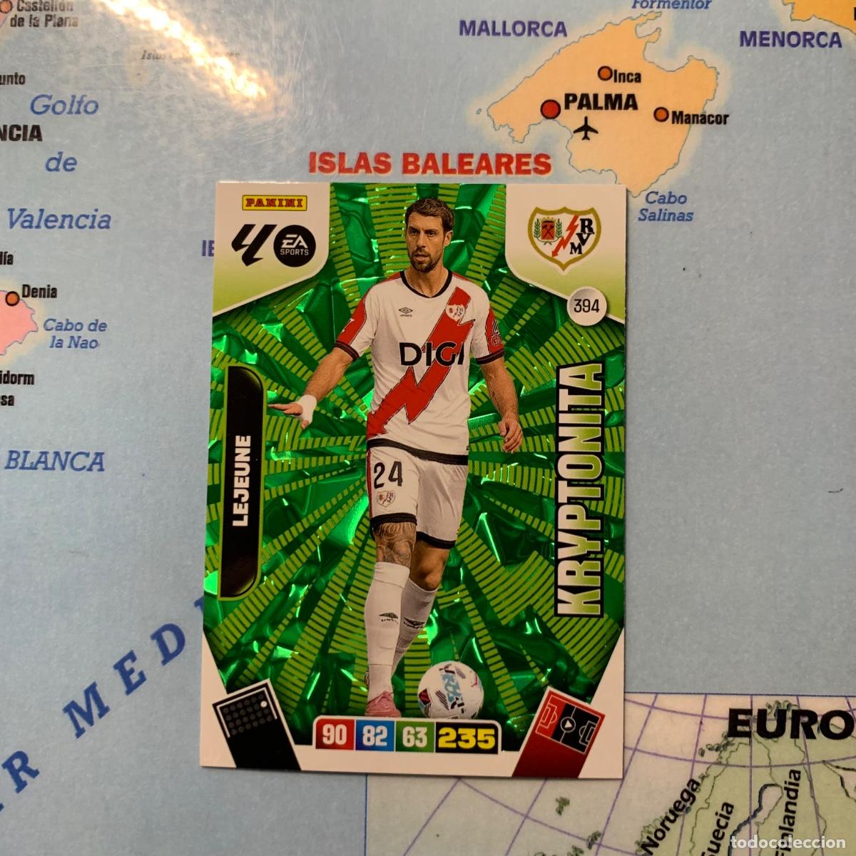 Fu&szlig;ball-Sticker: Lejeune kryptonita n&uacute;mero 394 del Rayo Vallecano cromo adrenalyn XL 25-26 2025-2026