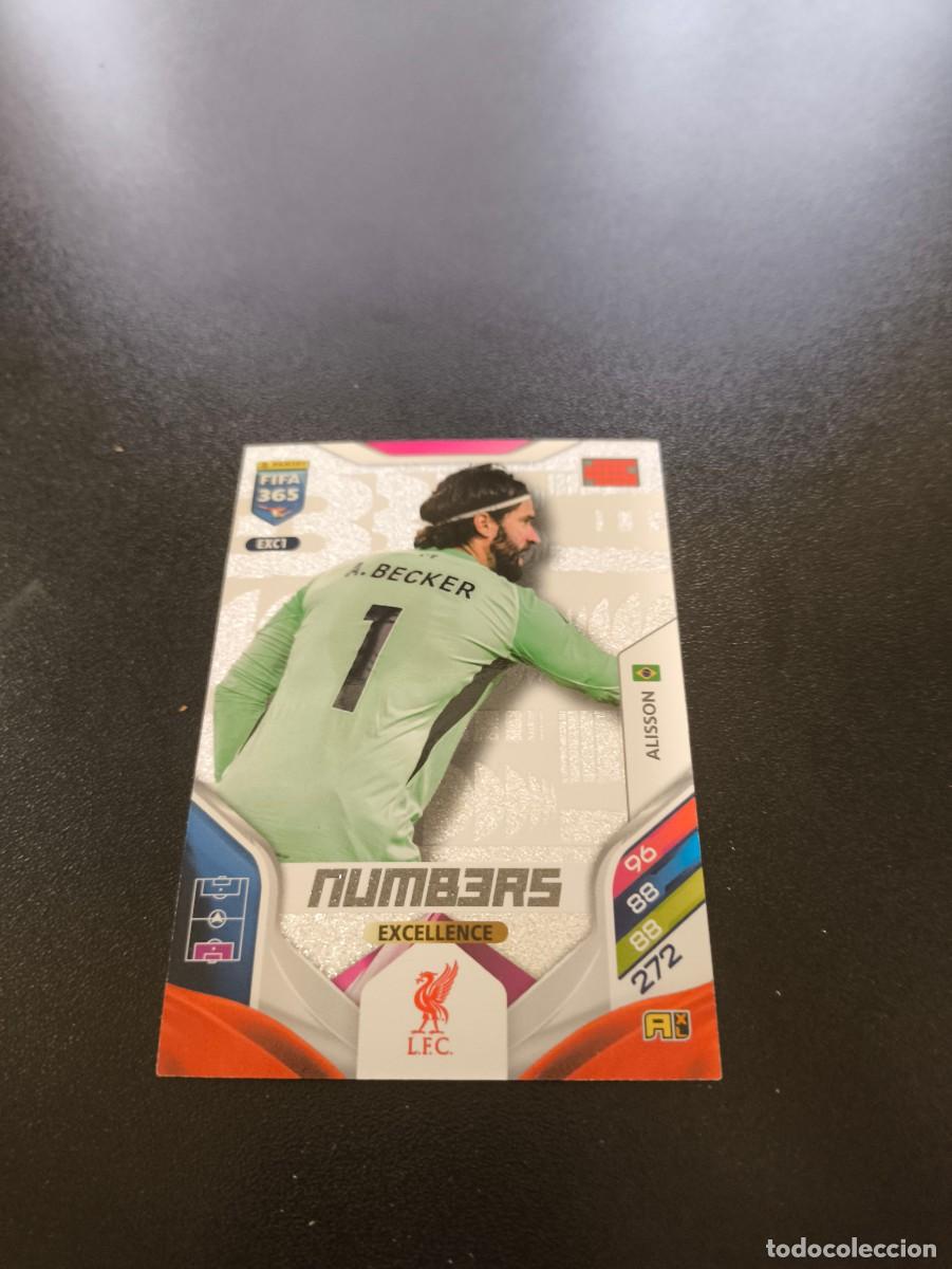 Cromos de f&uacute;tbol: EXC1 ALISSON LIVERPOOL NUMBERS ADRENALYN PANINI FIFA EXCELLENCE 365 2026 NO LIGA ESTE