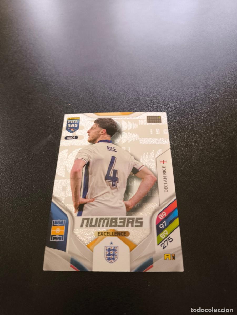 Cromos de f&uacute;tbol: EXC4 DECLAN RICE INGLATERRA ENGLAND NUMBERS ADRENALYN PANINI FIFA EXCELLENCE 365 2026 NO LIGA ESTE