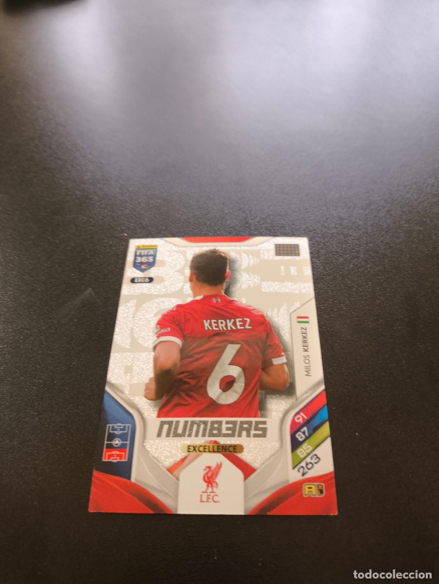 Cromos de f&uacute;tbol: EXC6 MILOS KERKEZ LIVERPOOL NUMBERS ADRENALYN PANINI FIFA EXCELLENCE 365 2026 NO LIGA ESTE