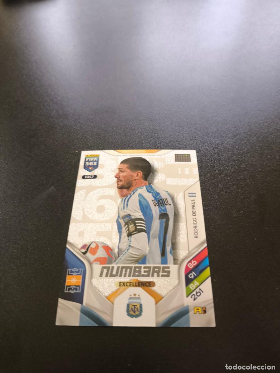 Cromos de f&uacute;tbol: EXC7 DE PAUL ARGENTINA ATLETICO MADRID NUMBERS ADRENALYN PANINI FIFA EXCELLENCE 365 2026 N LIGA ESTE